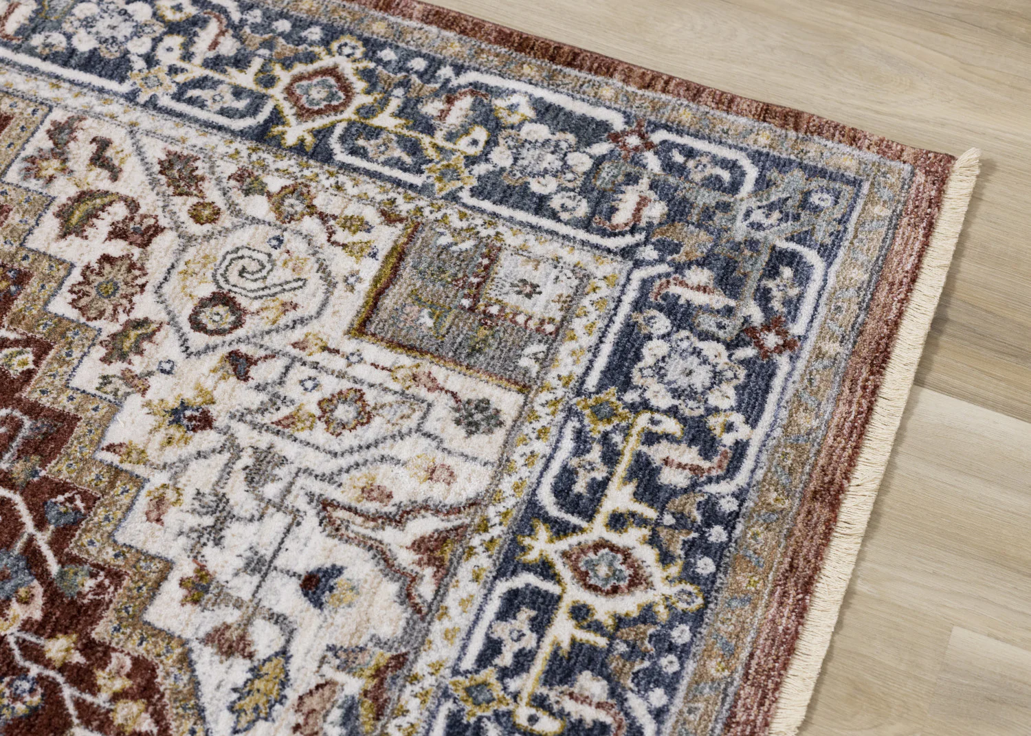 Macie Traditional Area Rug - 8' X 11' - Red/Cream - Image 4