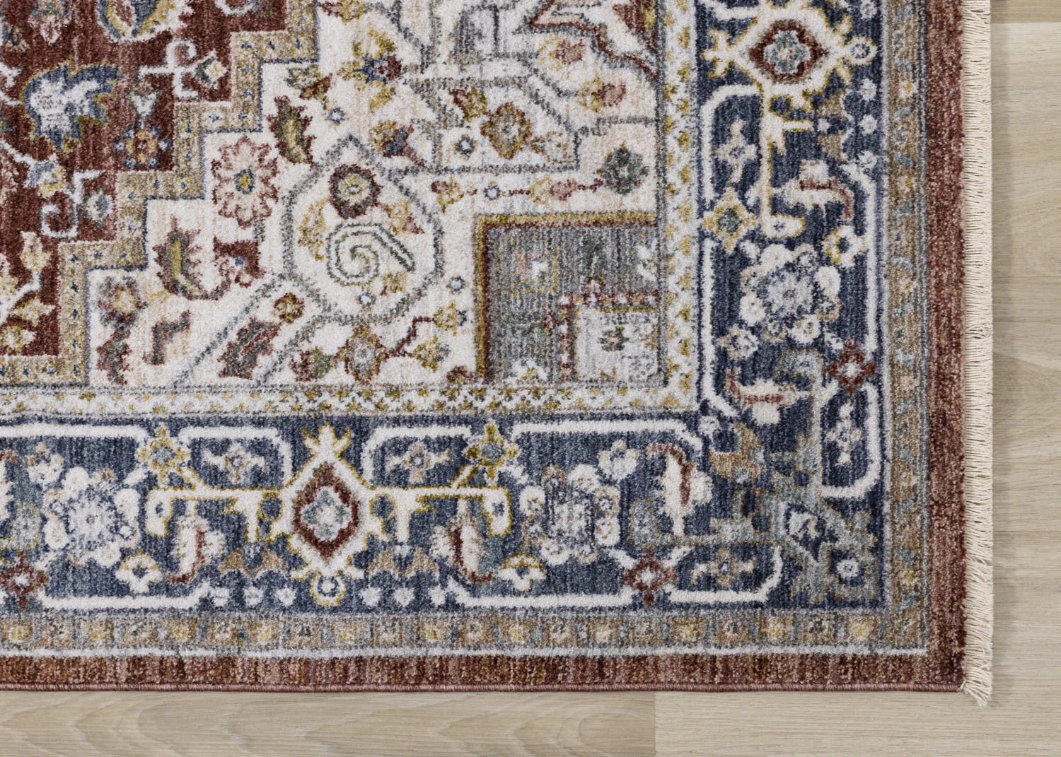 Macie Traditional Area Rug - 8' X 11' - Red/Cream - Image 6