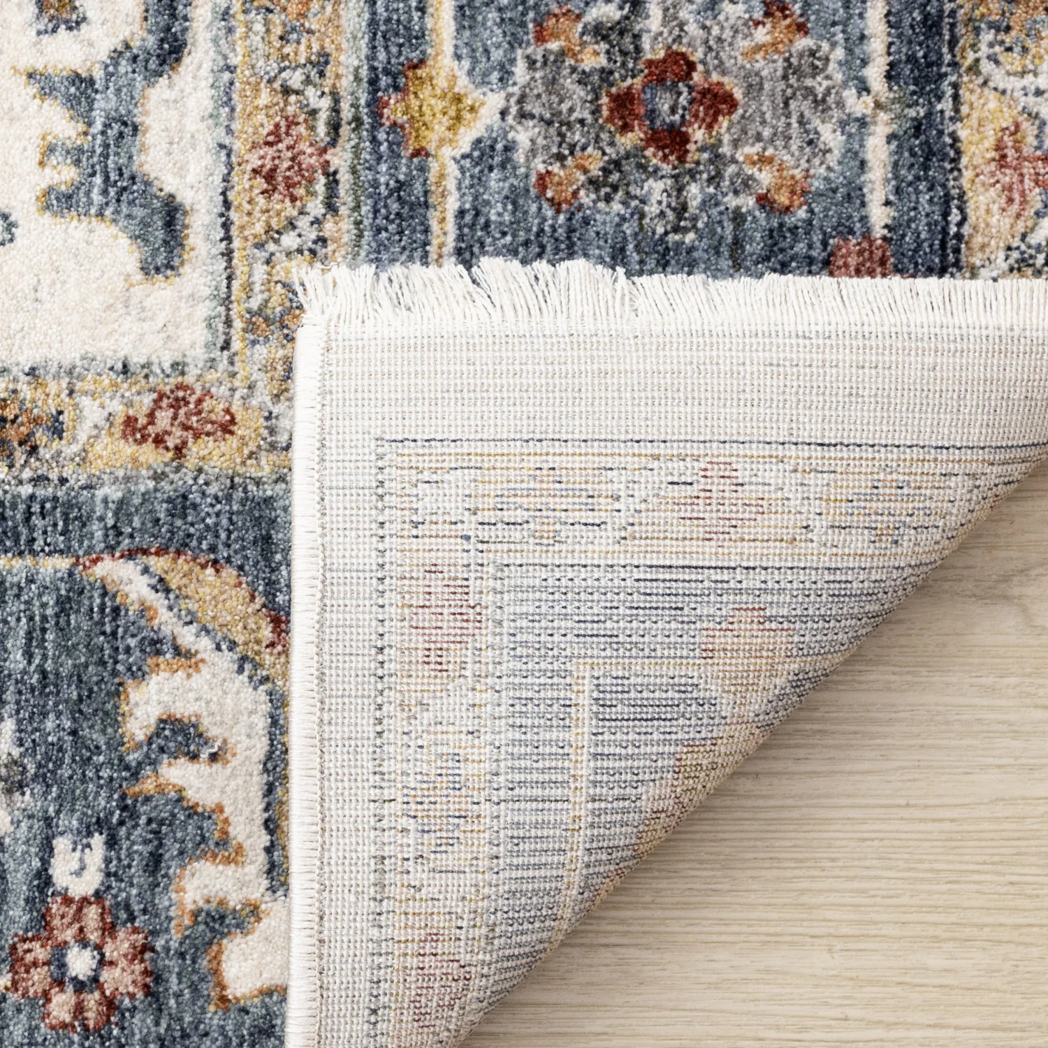 Macie Traditional Border Area Rug - 5' X 8' - Cream/Blue - Image 11