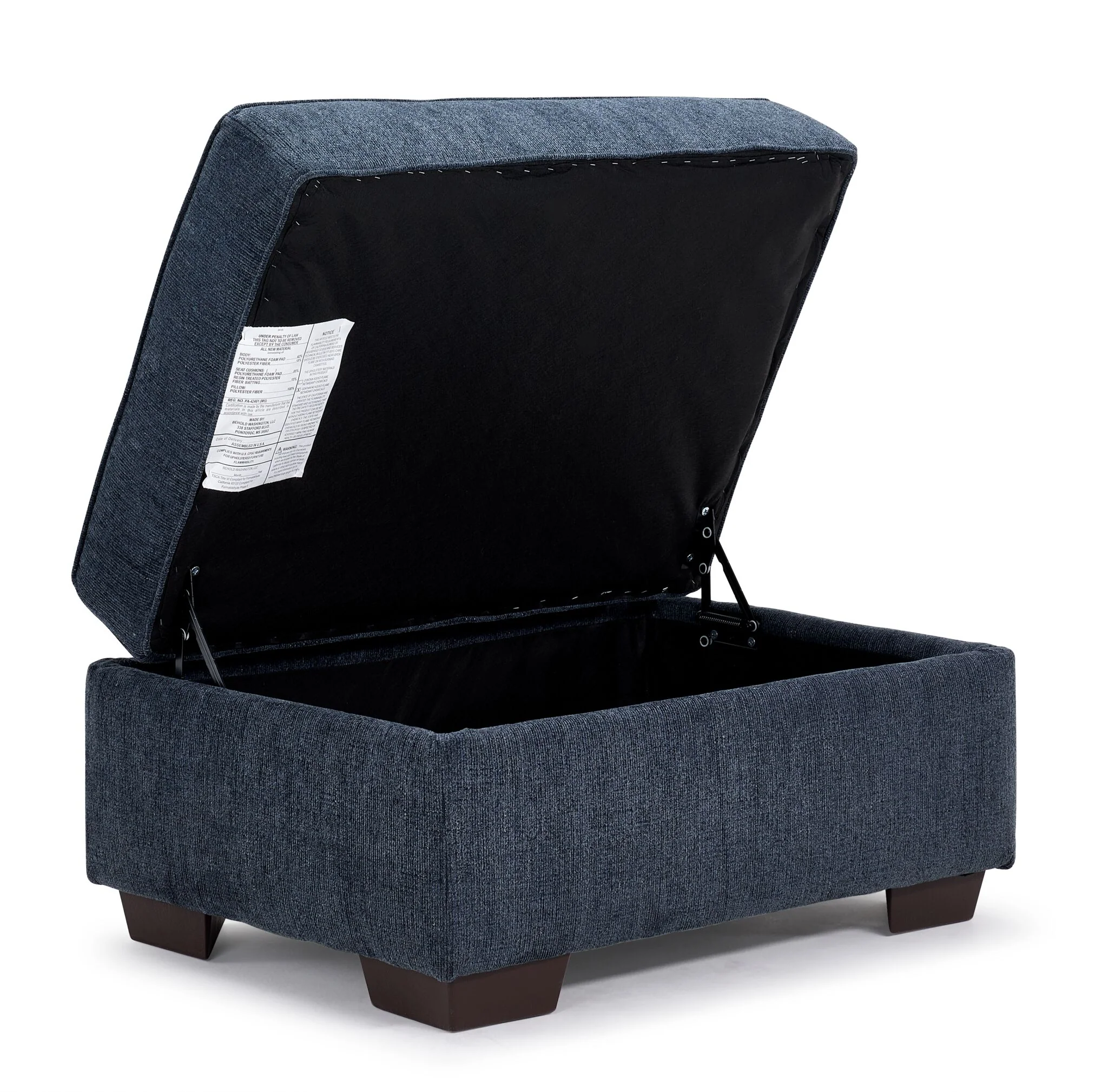 Mackay Storage Ottoman - Blue - Image 3