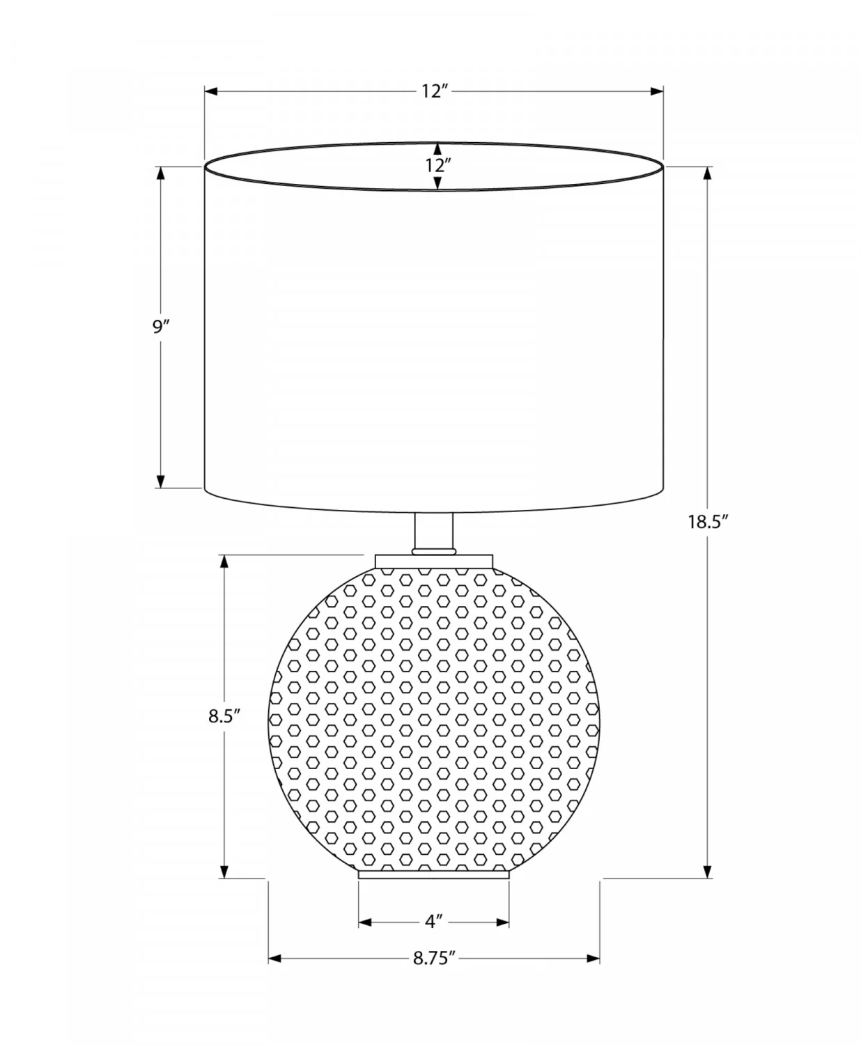 Madison Table Lamp - Grey - Image 3