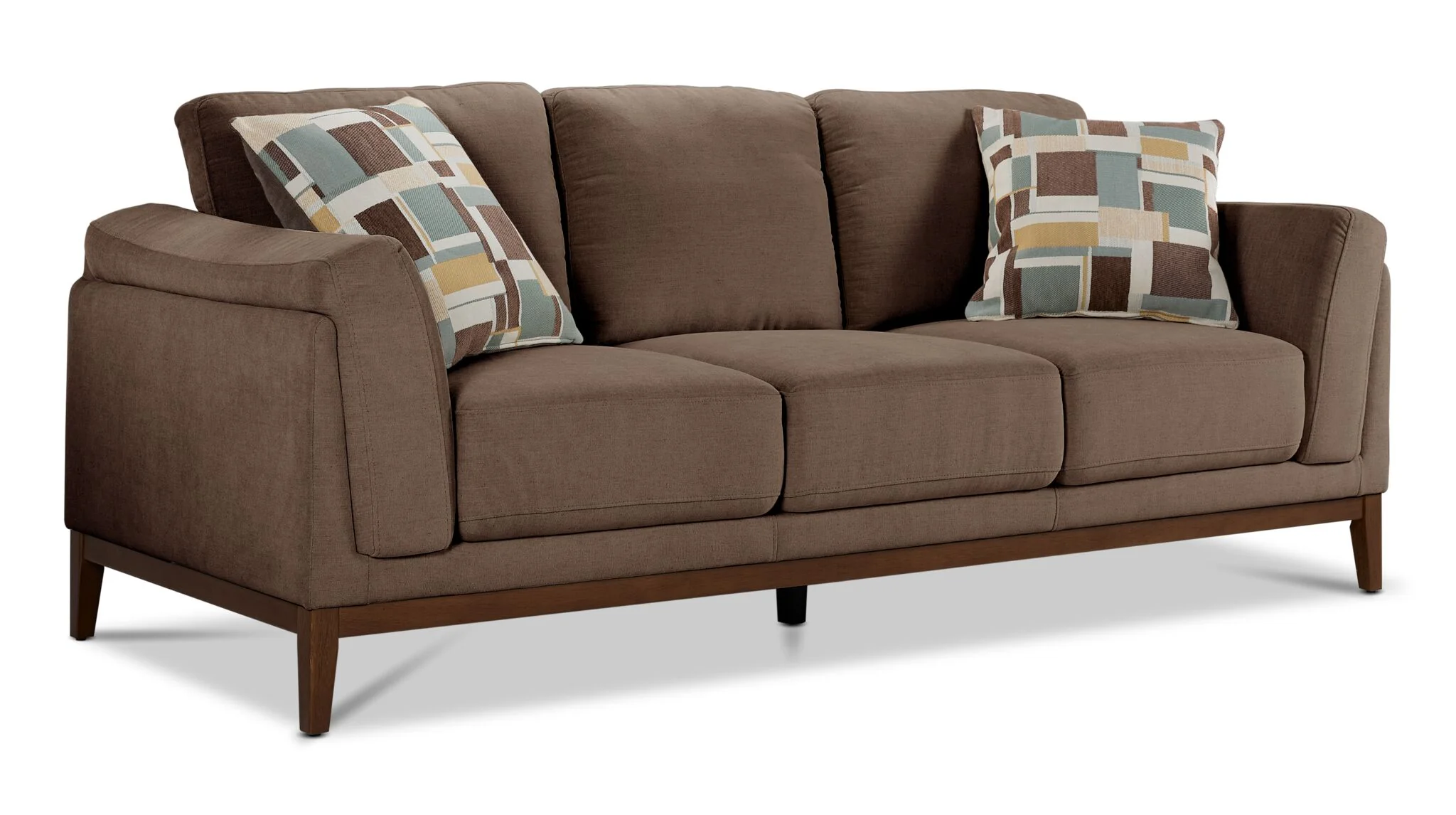 Madrid Sofa and Loveseat Set - Dark Brown - Image 2