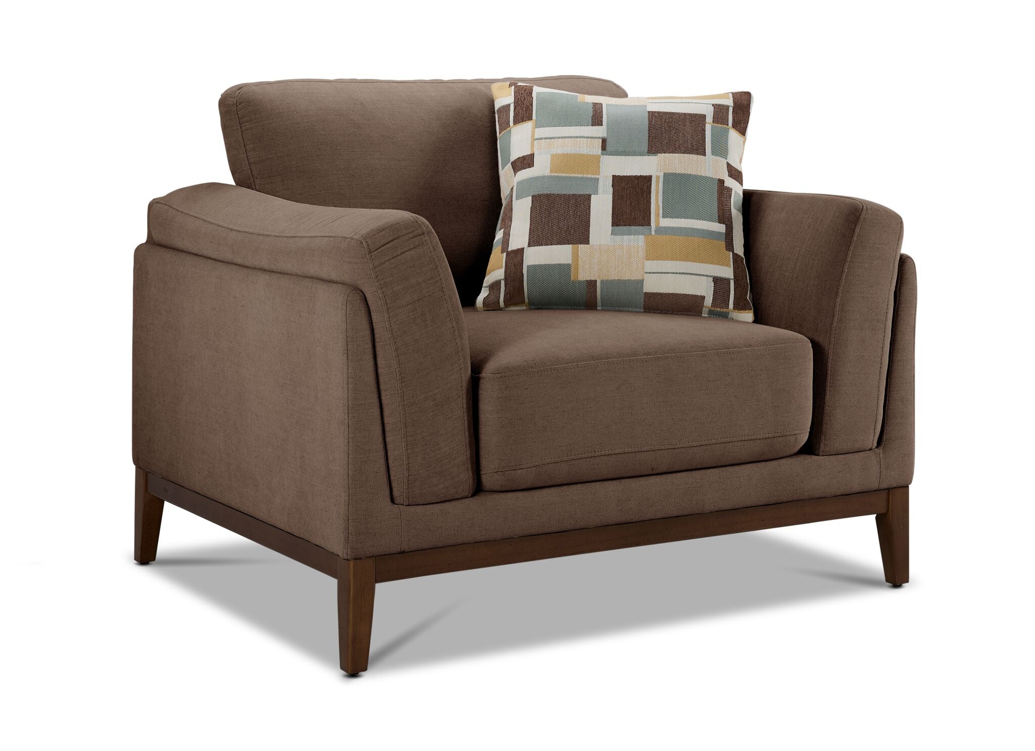 Madrid Sofa, Loveseat and Chair Set - Dark Brown - Image 4