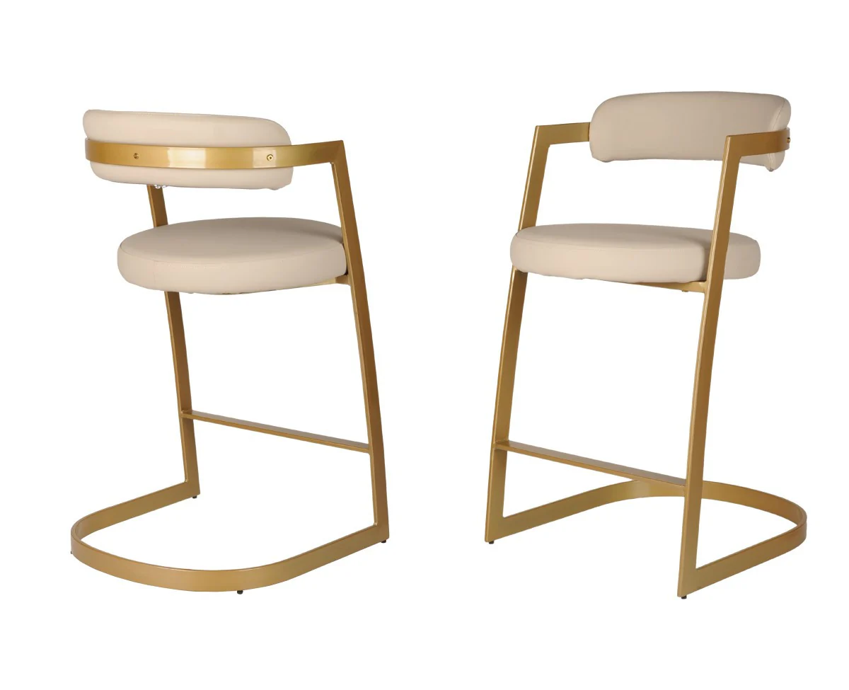 Makai Counter Stool - Gold - Set of Two - Image 7