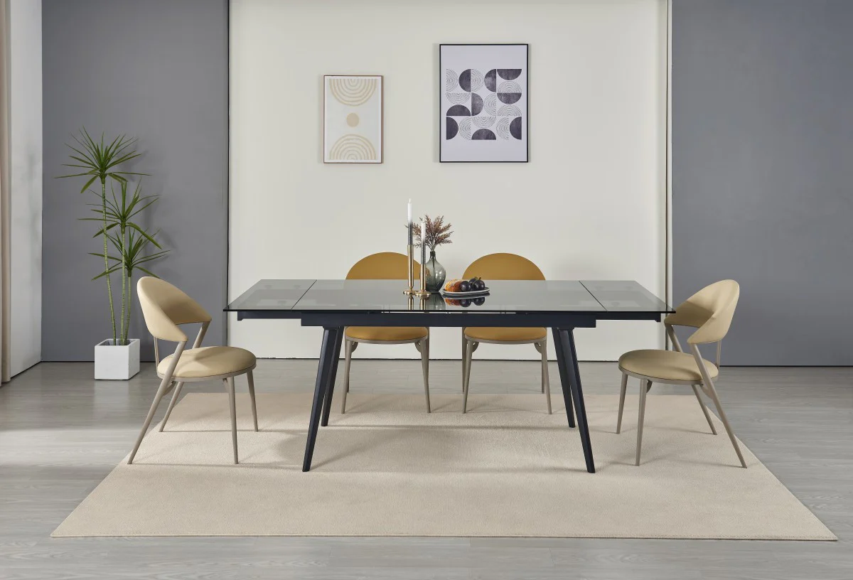 Makena Extendable Dining Table - Black - Image 5