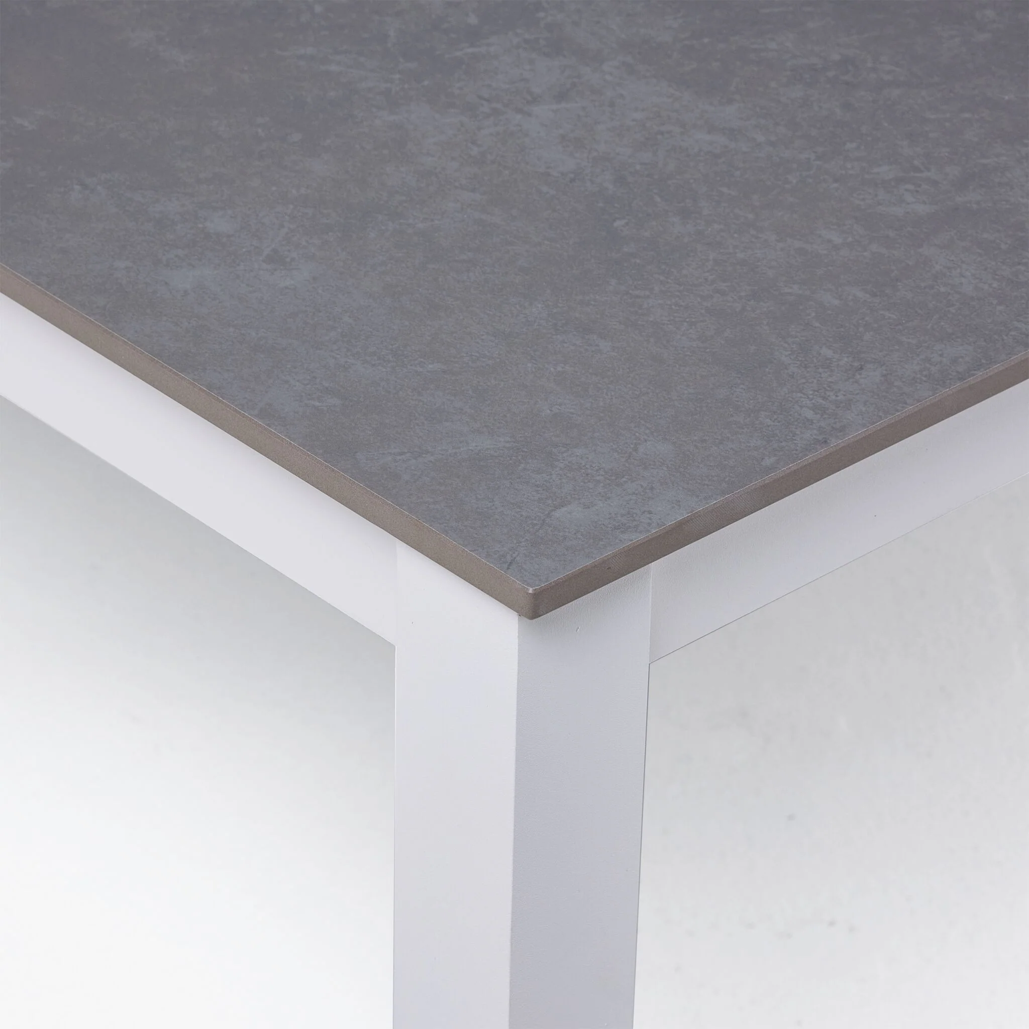 Malibu Outdoor Sintered Stone Top Coffee Table - White, Grey - Image 3