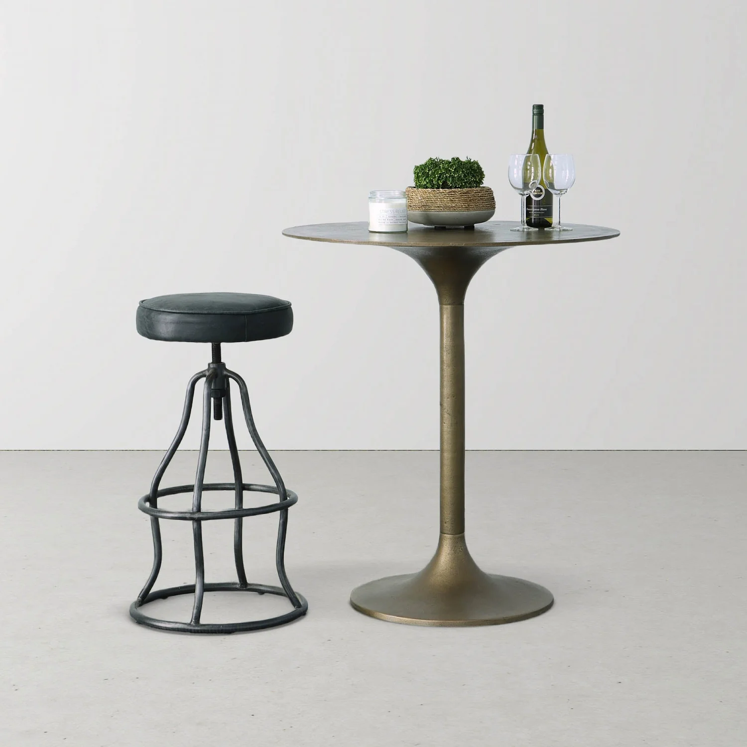Maloe Leather Bar Stool - Black - Image 10