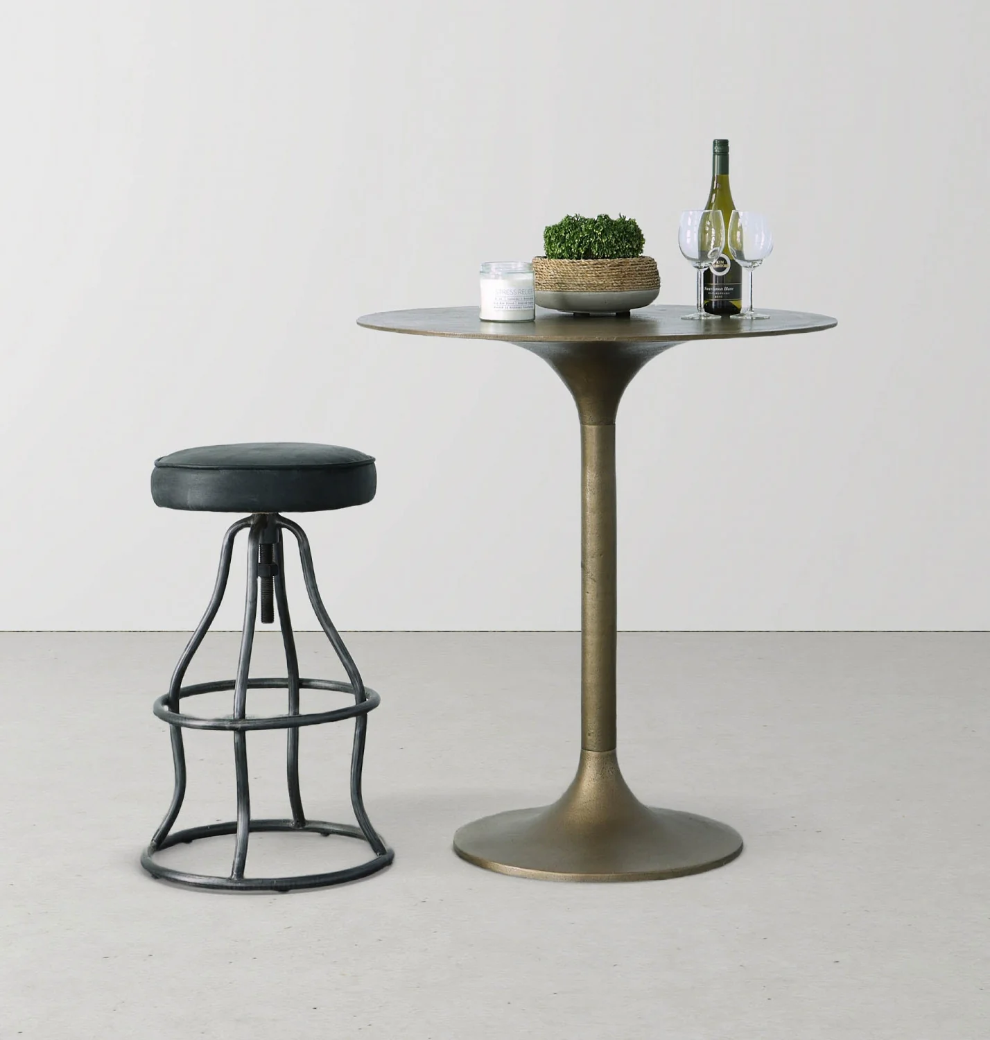 Maloe Leather Bar Stool - Black - Image 9