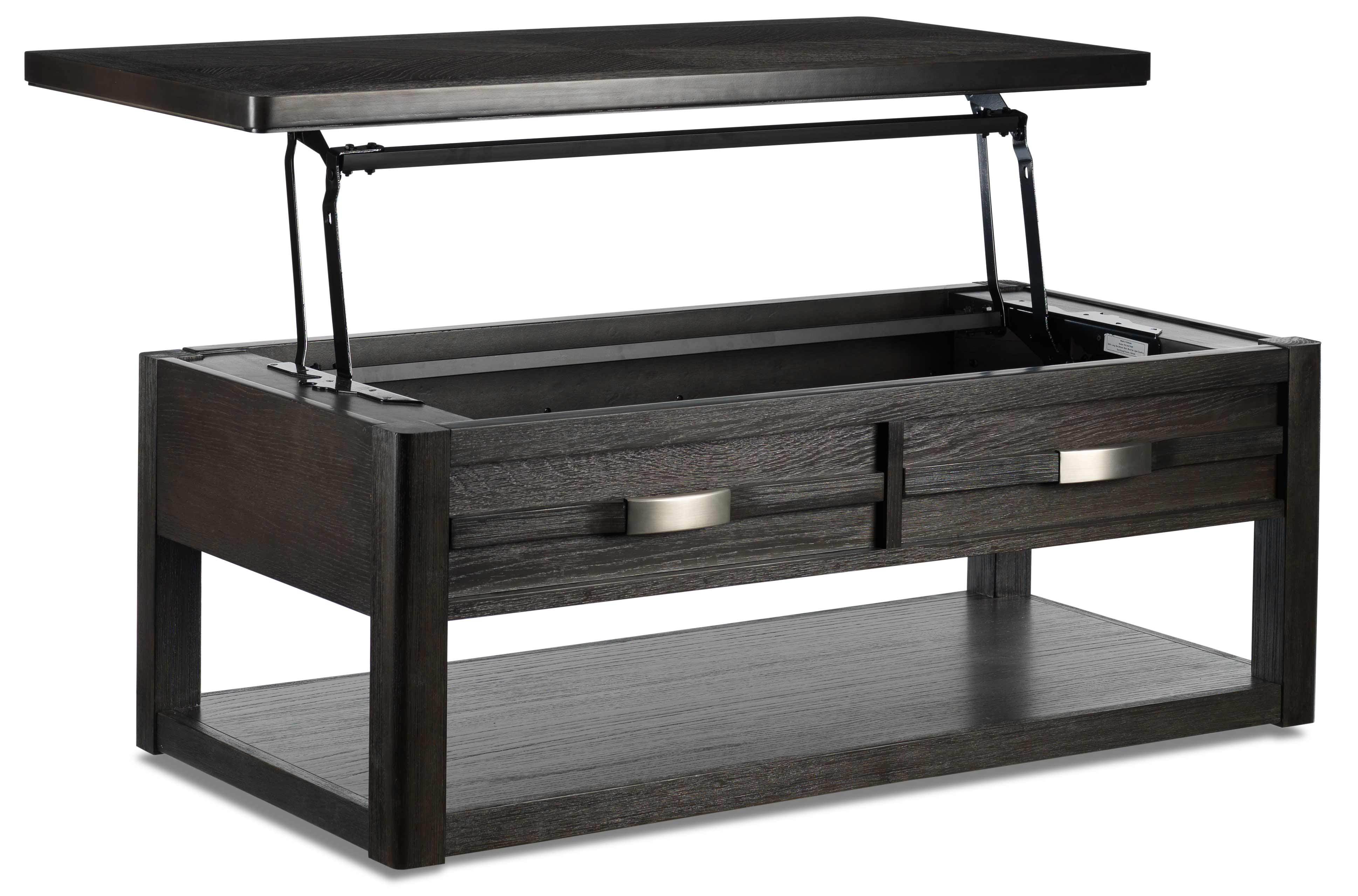 Manila 48" Lift-Top Coffee Table - Brown - Image 4