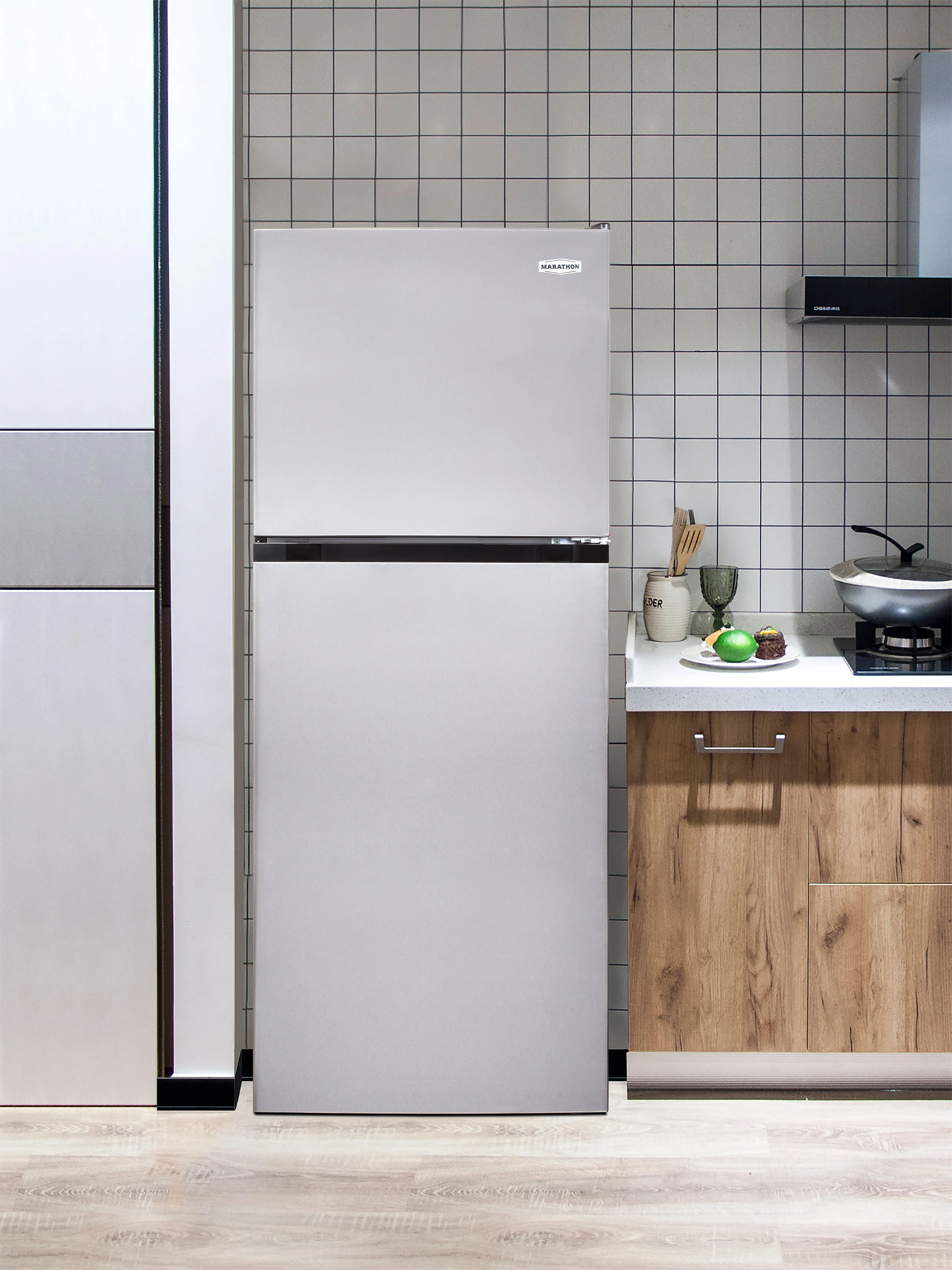 Marathon 23.4" 12.1 Cu.Ft. Stainless Steel Top-Freezer Refrigerator - MFF123SS - Image 6