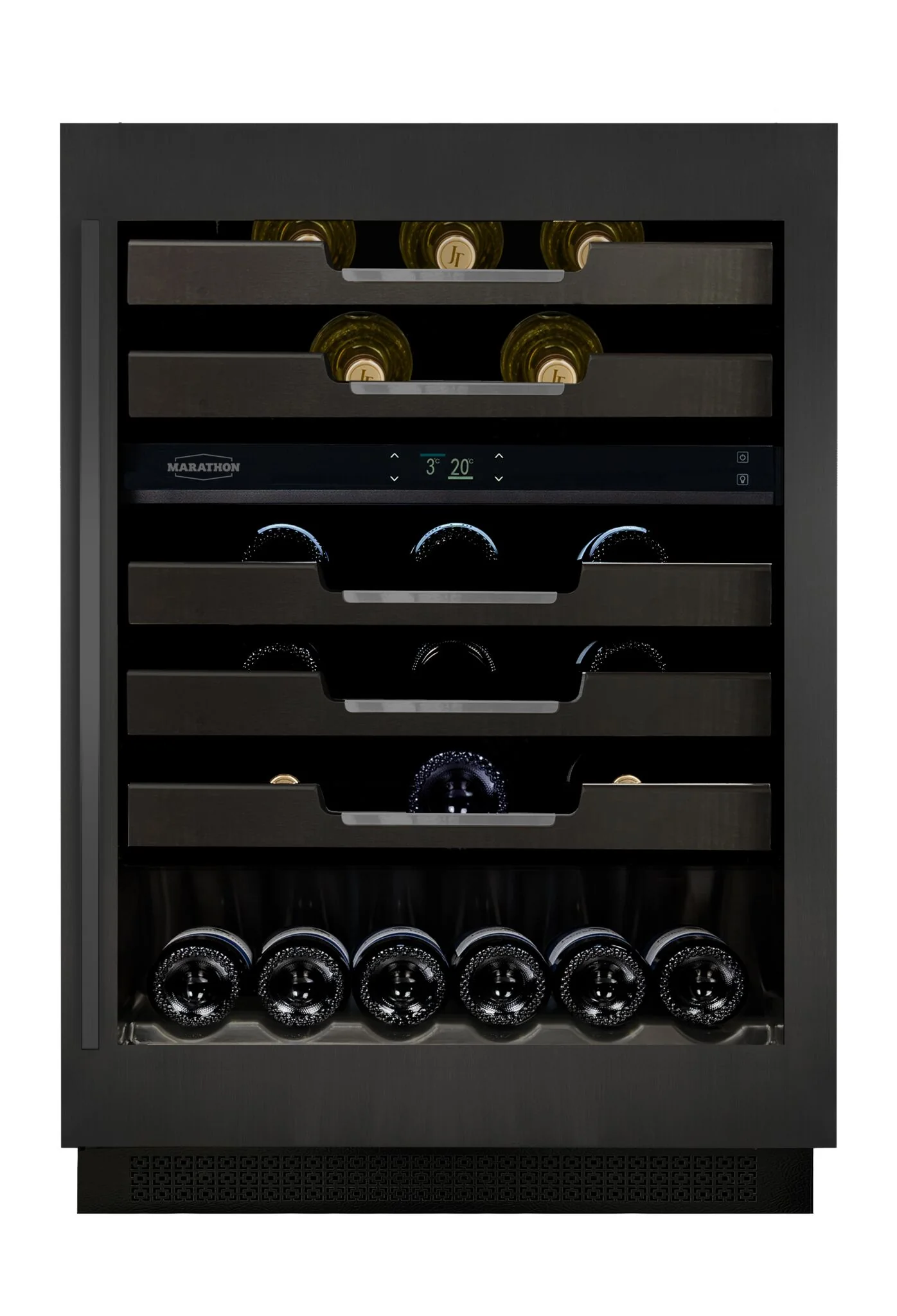 Marathon 24" Dual-Zone Black Steel Wine Cooler – M4-D200BLS - Image 3