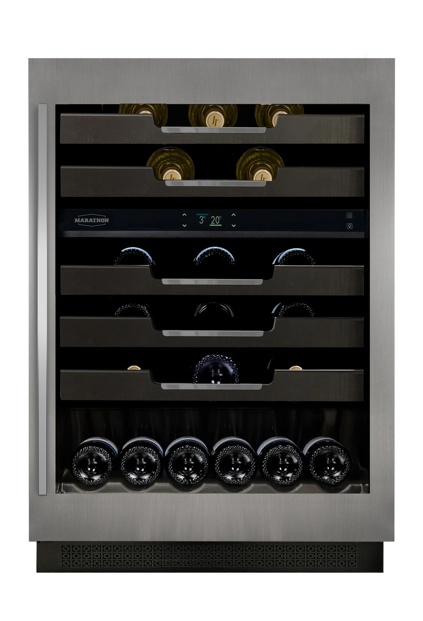 Marathon 24" Dual-Zone Stainless Steel Wine Cooler – M4-D200SS - Image 2