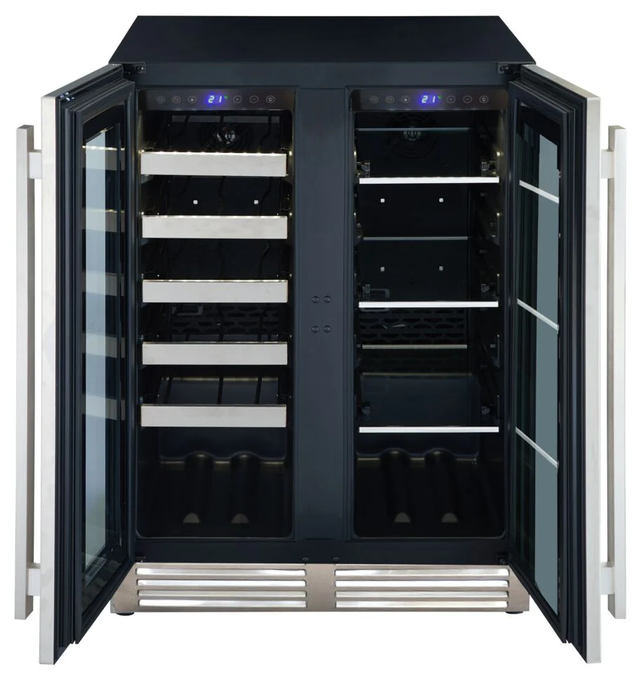 Marathon 24" Stainless Steel French Door Dual Zone Beverage Cooler (5.0 cu. ft.) - MBWC56-FDSS - Image 2