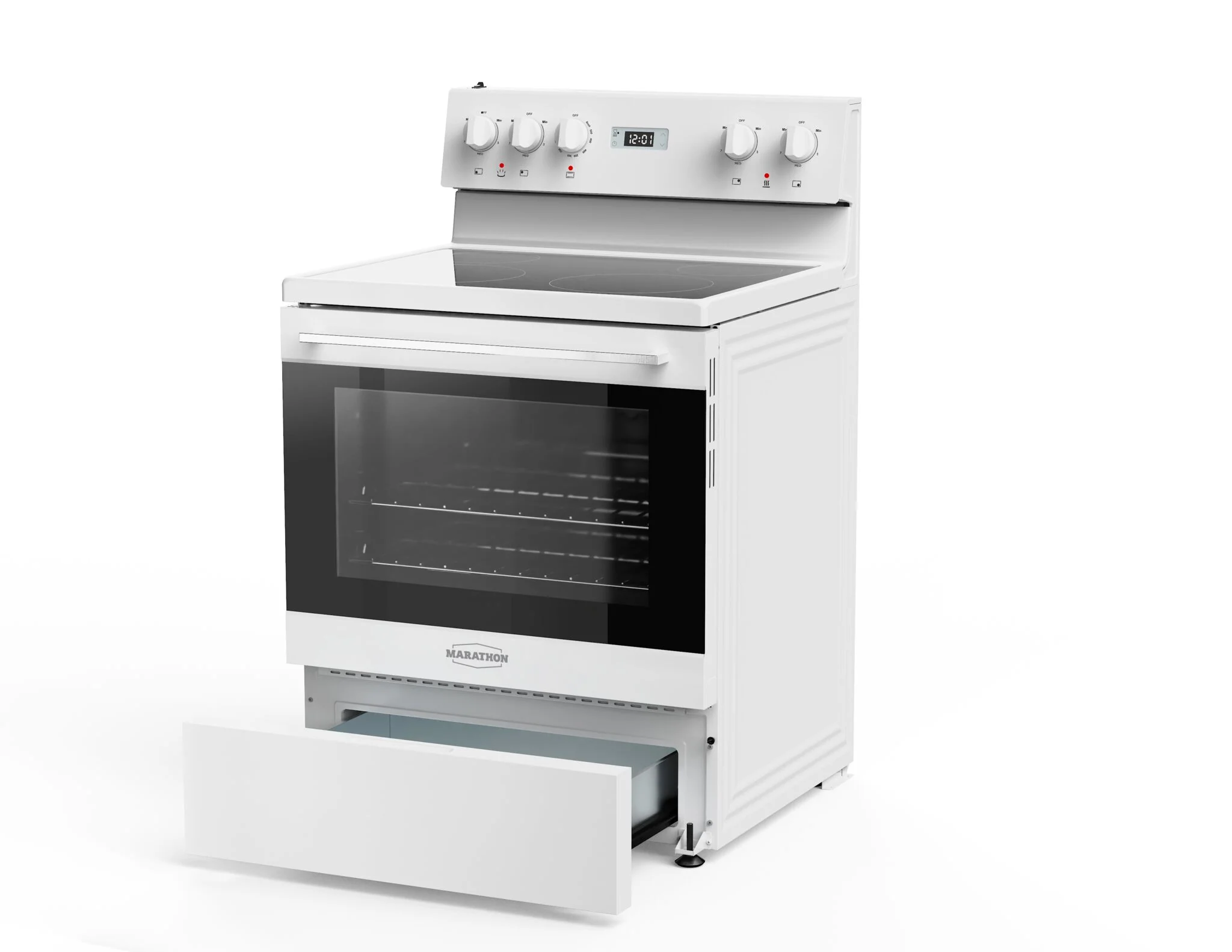 Marathon 30" White Smooth Top Electric Range - MER3070W - Image 5