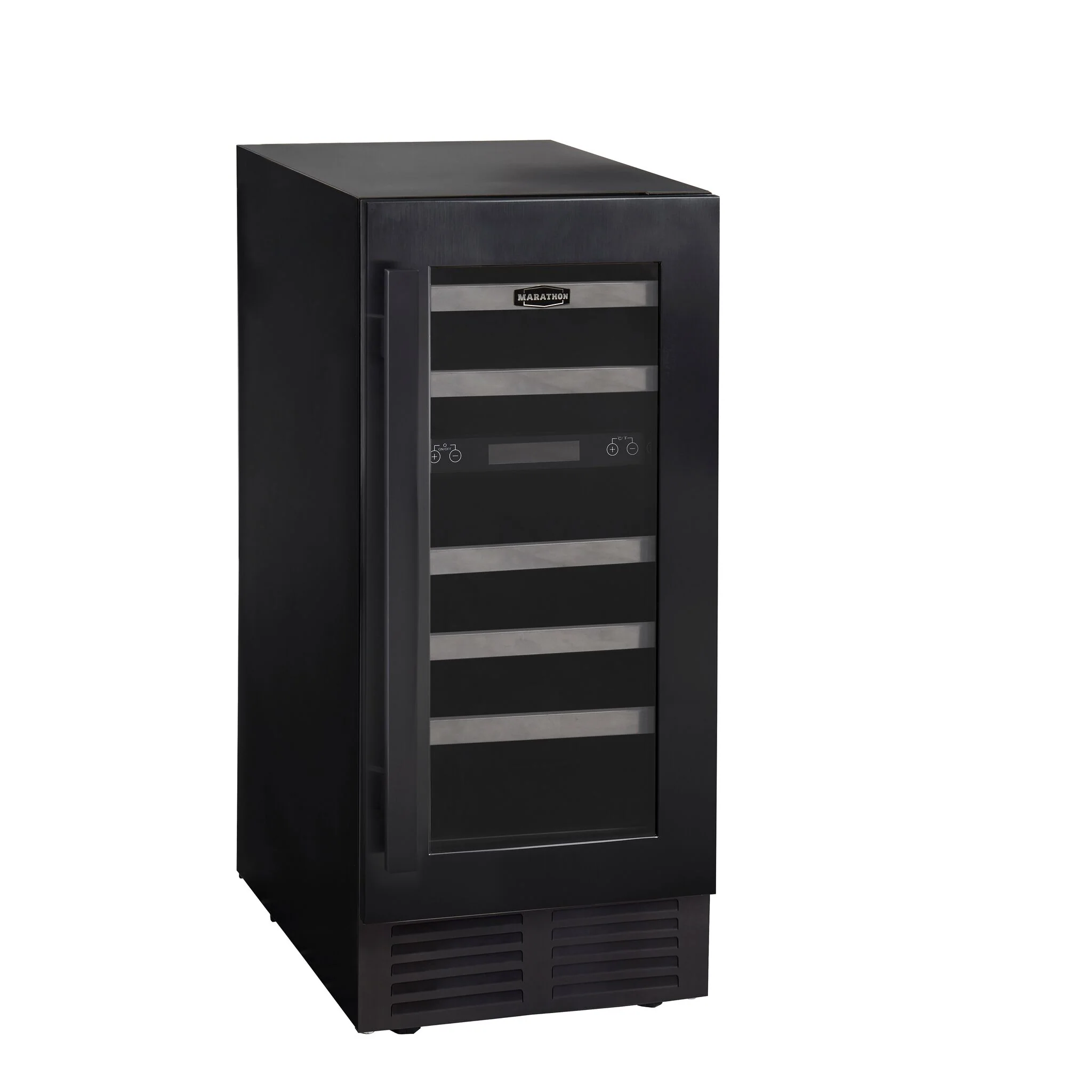 Marathon Black Steel Dual Zone Wine Cooler - MWC28-DBLS - Image 2