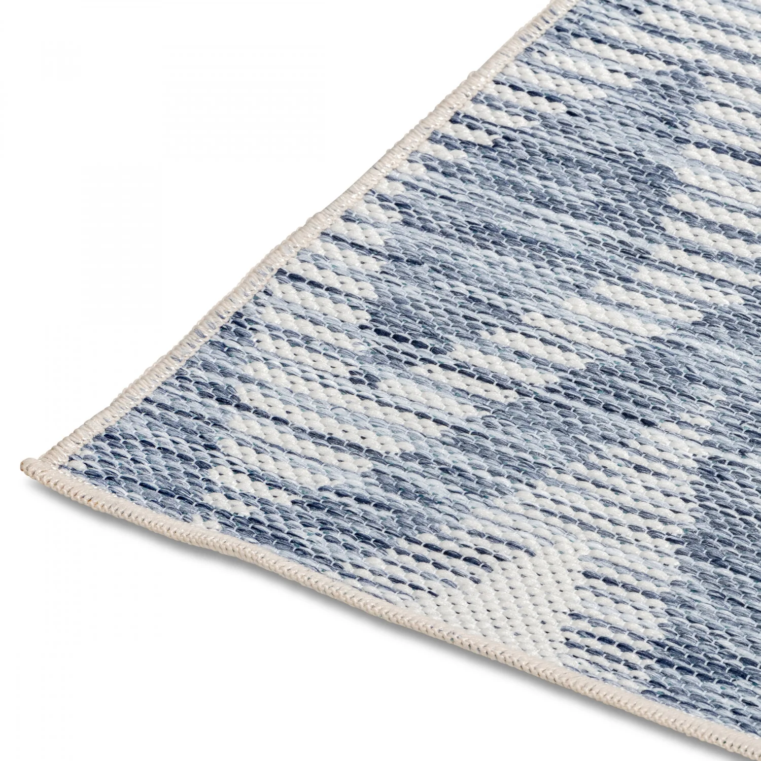Marbella Diamonds Outdoor Rug - 5' x 7' - Blue - Image 4