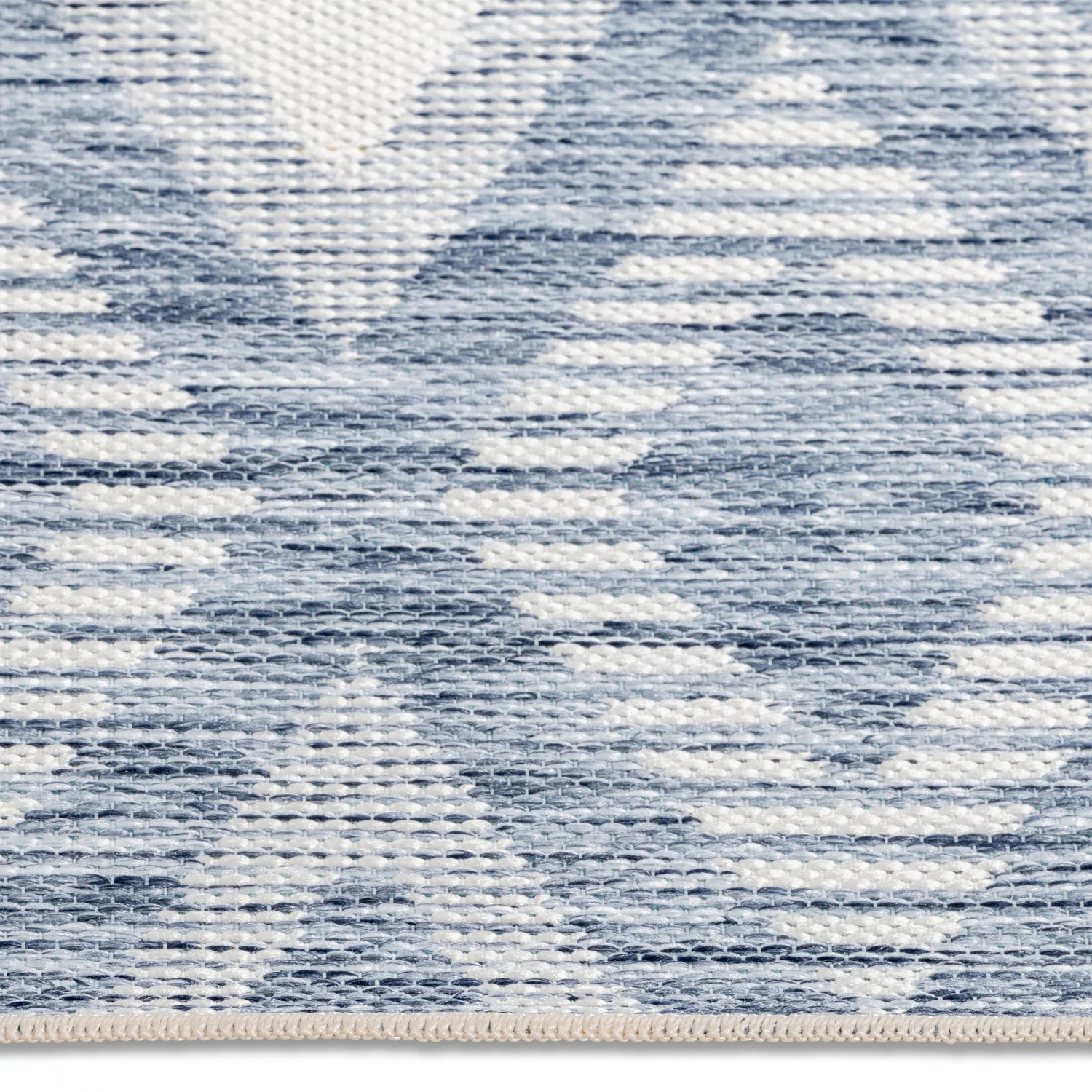 Marbella Diamonds Outdoor Rug - 6' x 9' - Blue - Image 2