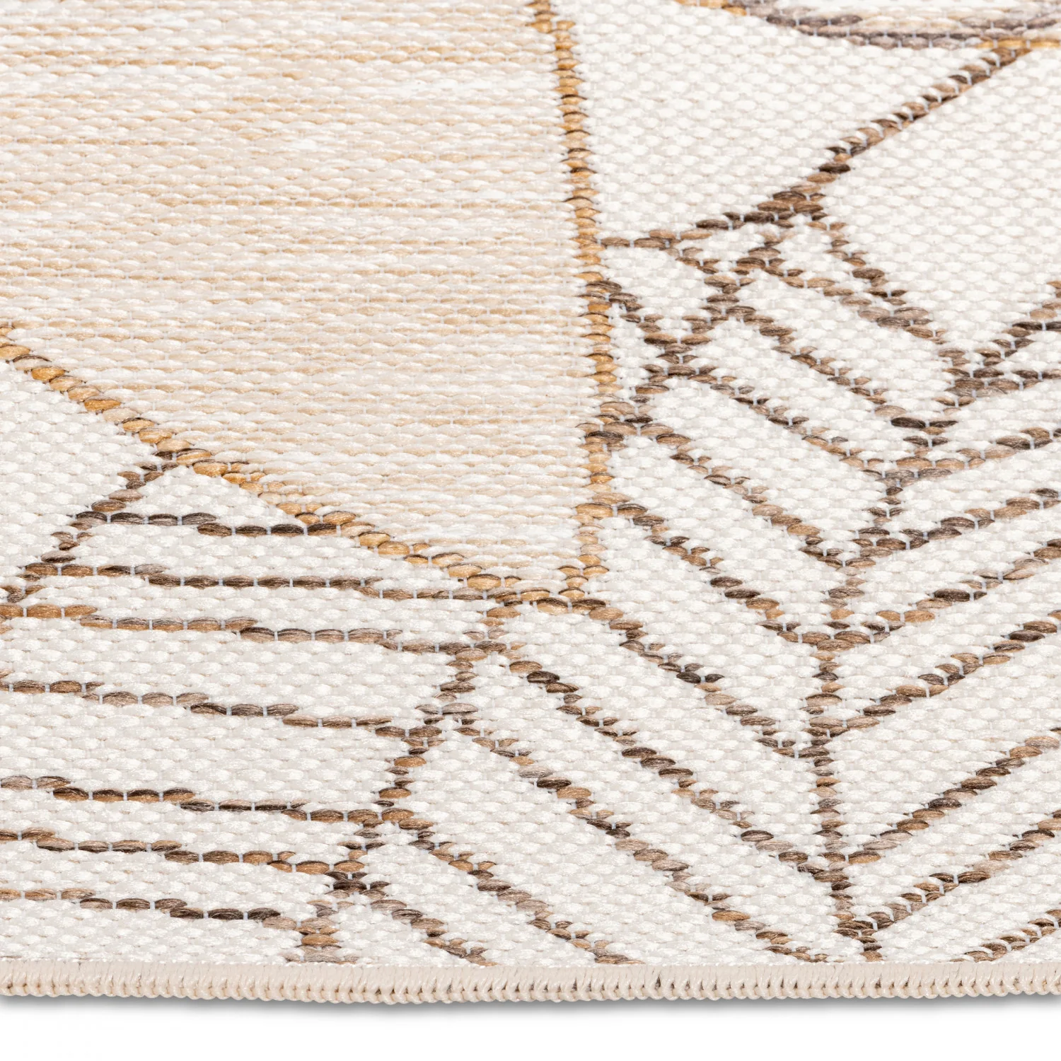 Marbella Floral Outdoor Rug - 5' x 7' - Brown - Image 2