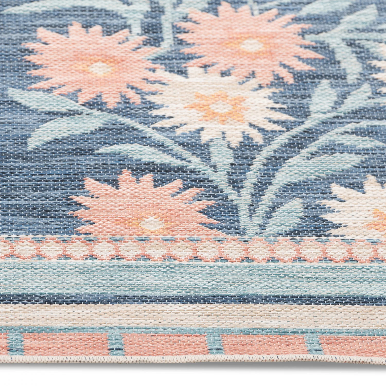 Marbella Floral Outdoor Rug - 5' x 7' - Multi-Colour - Image 2