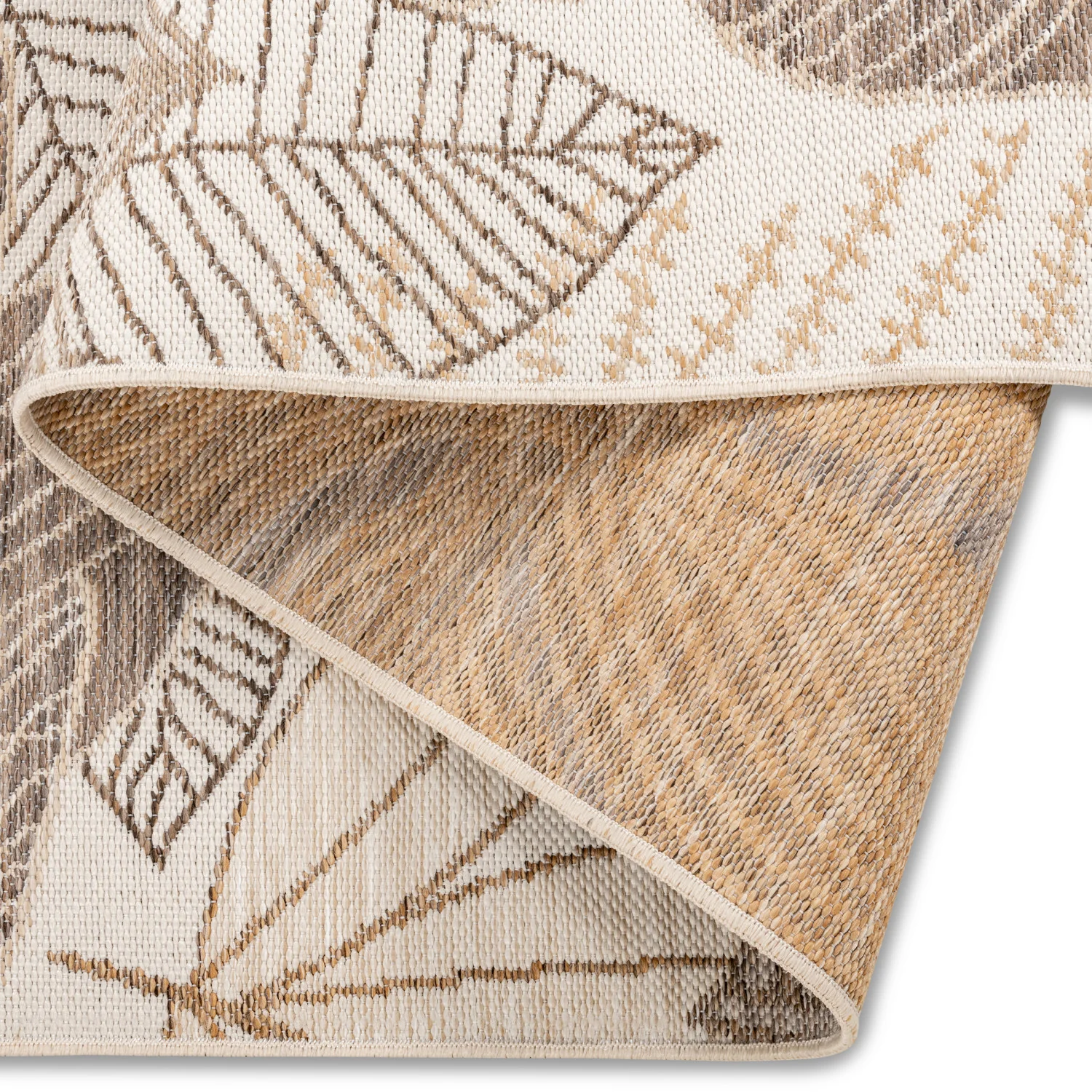 Marbella Floral Outdoor Rug - 6' x 9' - Brown - Image 4