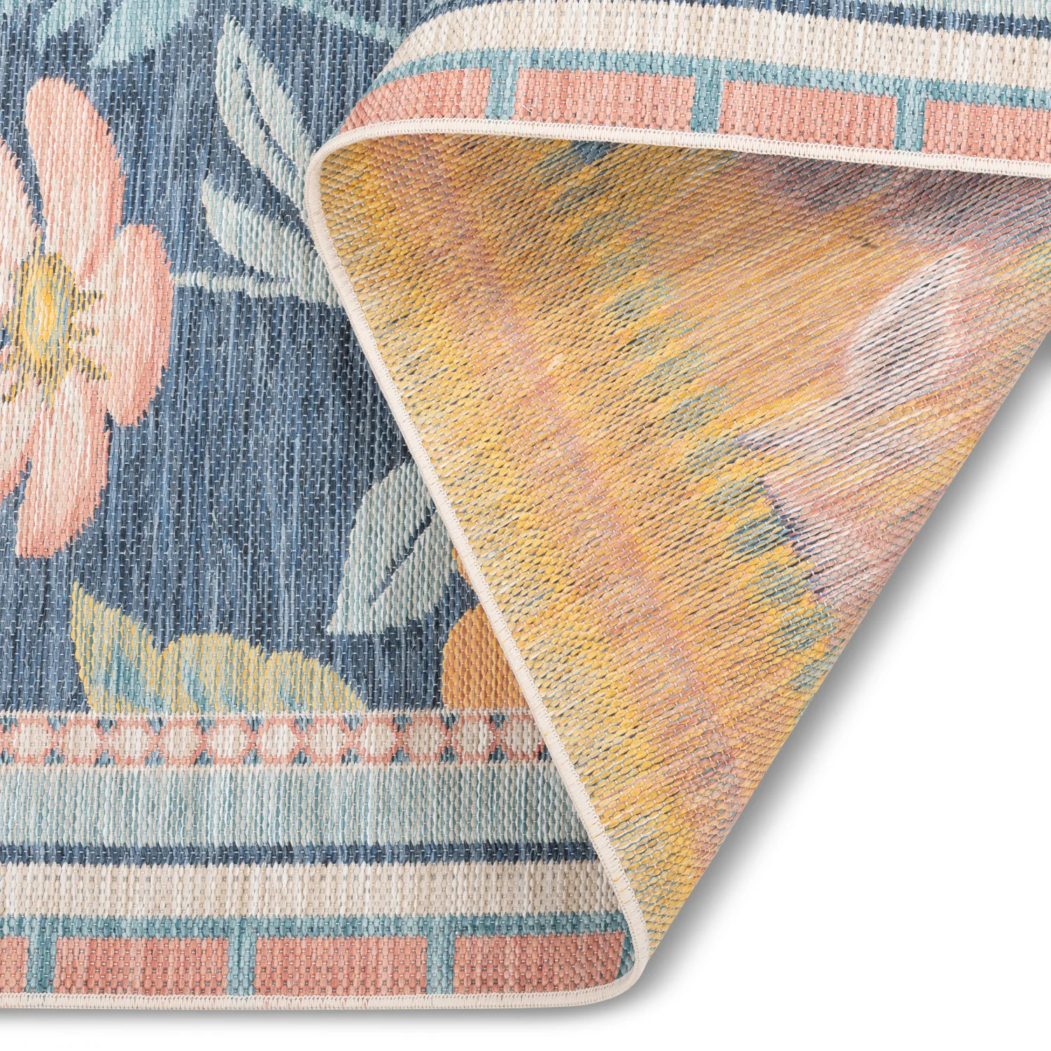 Marbella Floral Outdoor Rug - 6' x 9' - Multi-Colour - Image 5