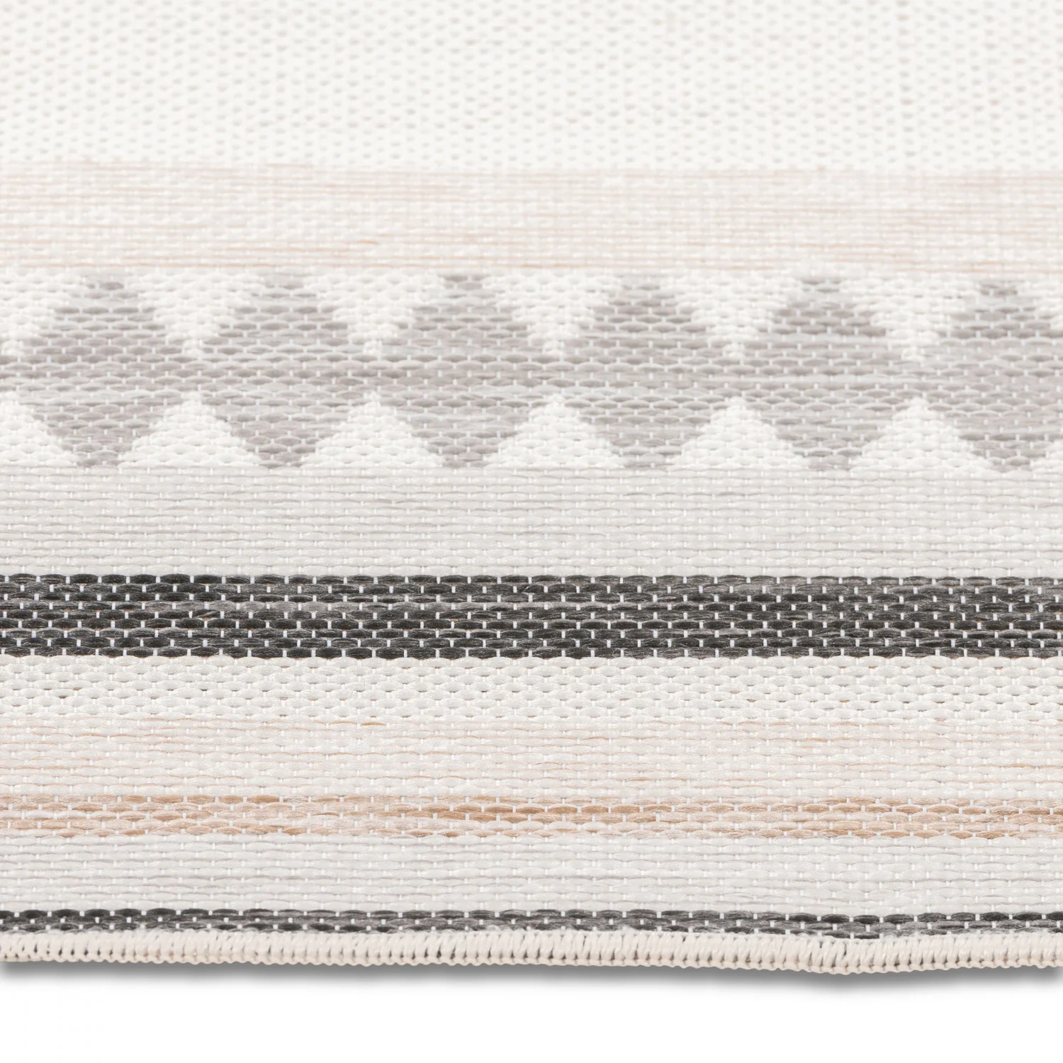 Marbella Modern Outdoor Rug - 6' x 9' - Grey/Black - Image 2