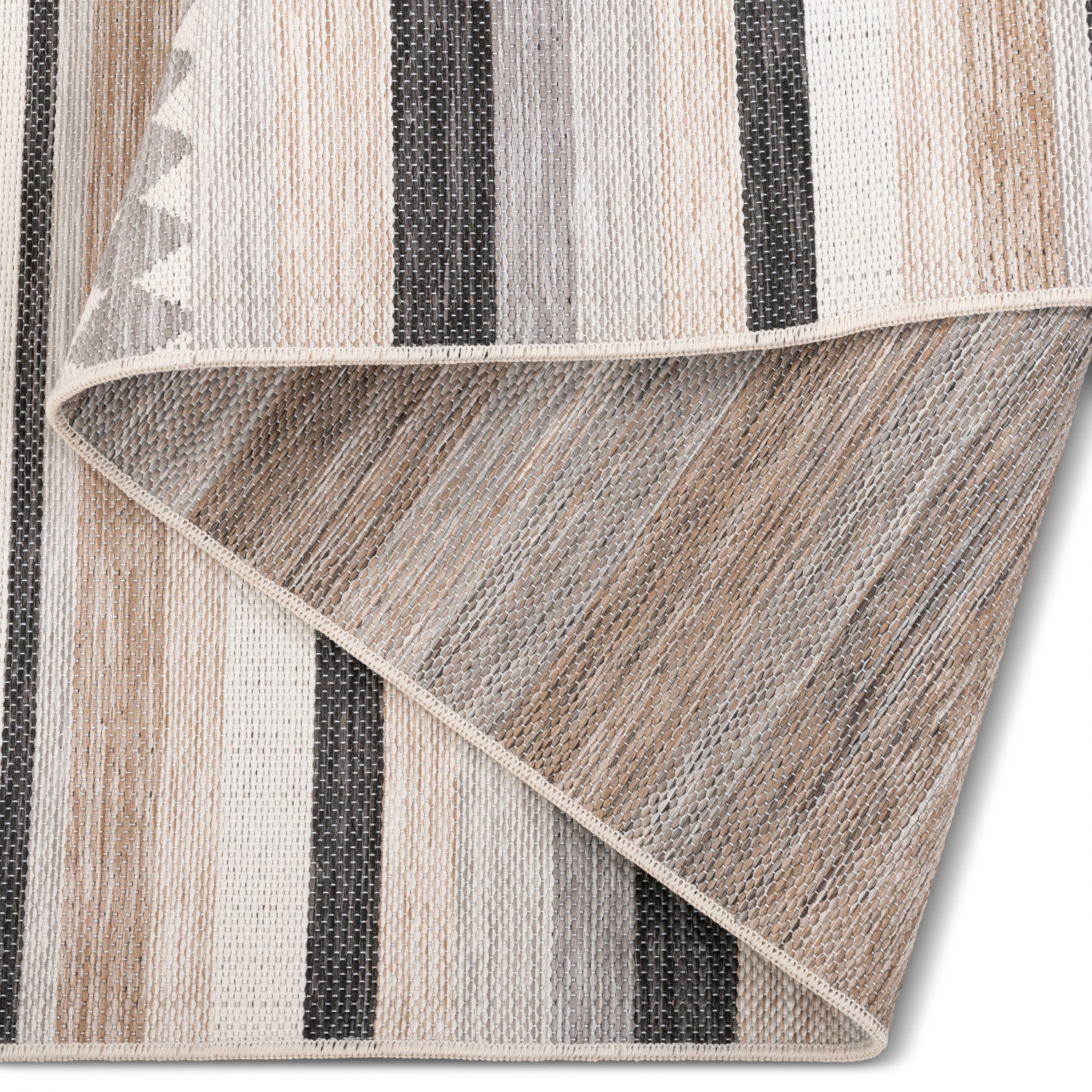 Marbella Modern Outdoor Rug - 8' x 10' - Grey/Black - Image 5