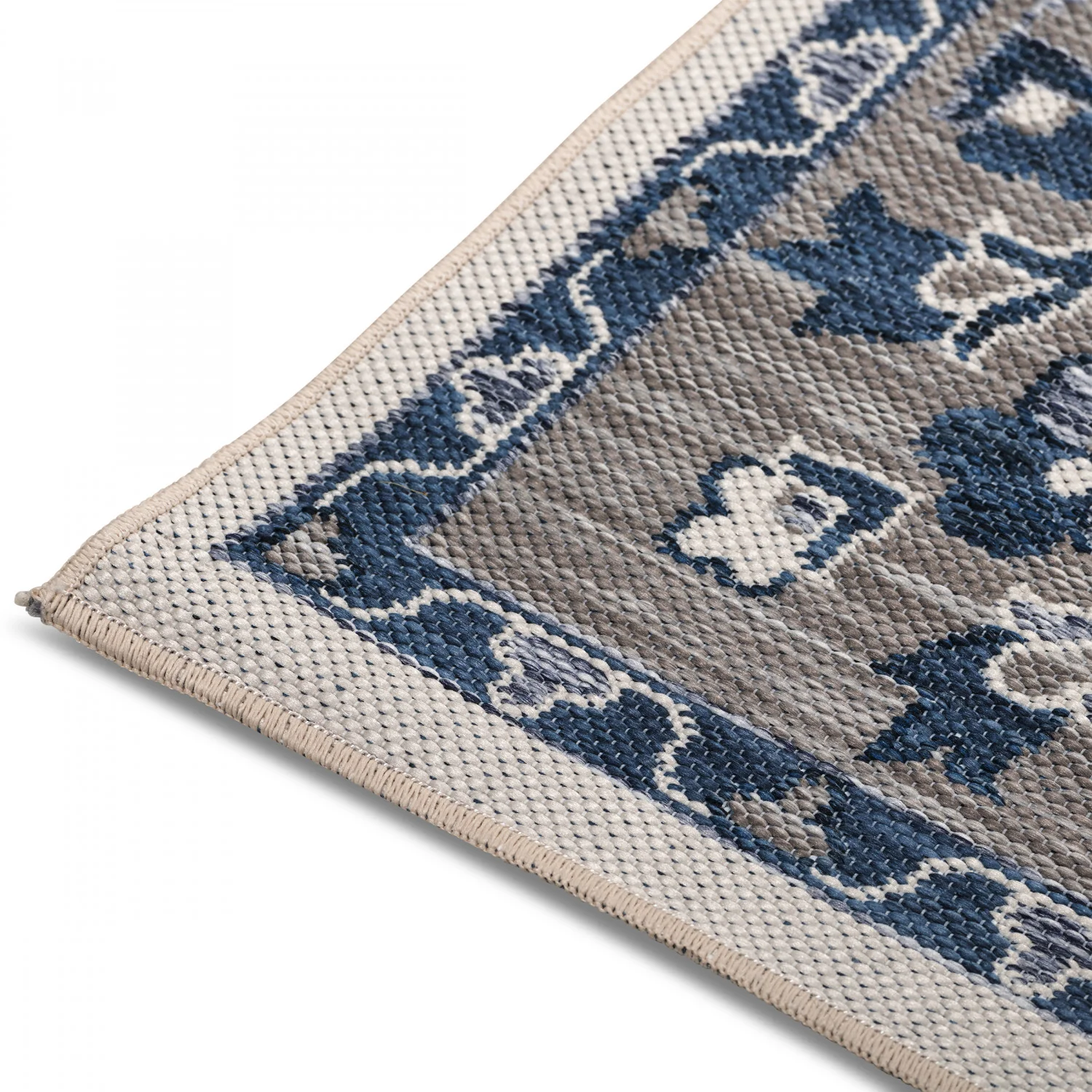 Marbella Traditional Outdoor Rug - 8' x 10' - Blue - Image 4