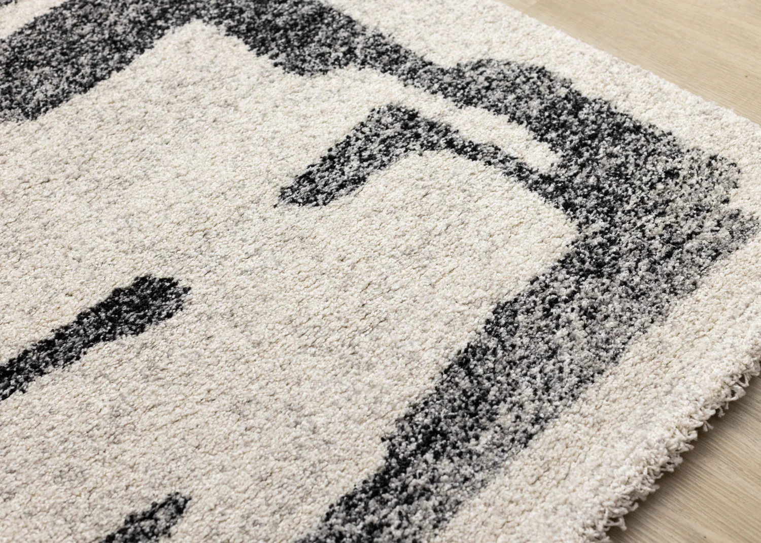 Marquee Modern Abstract Area Rug - 5' X 8' - Cream/Black - Image 4