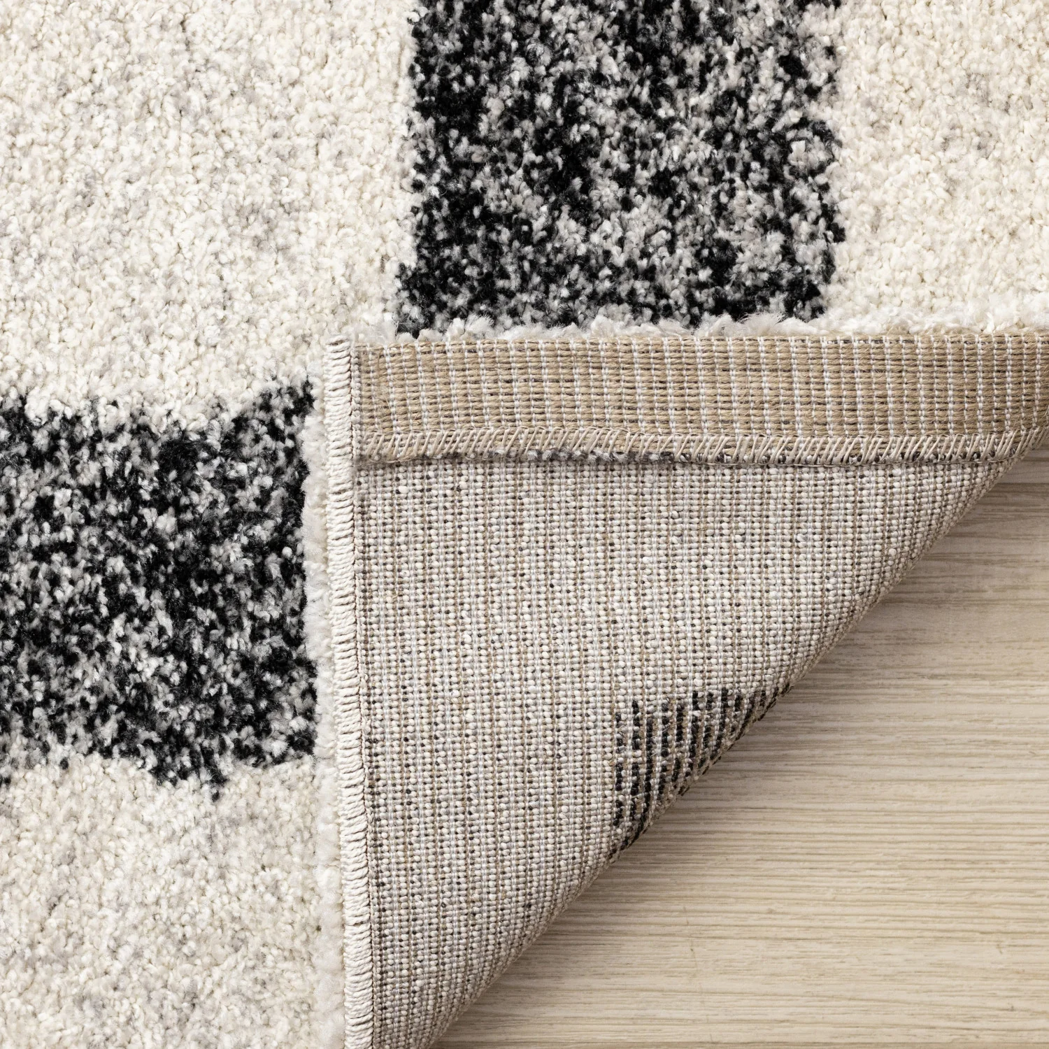Marquee Modern Abstract Area Rug - 8' X 11' - Cream/Black - Image 11