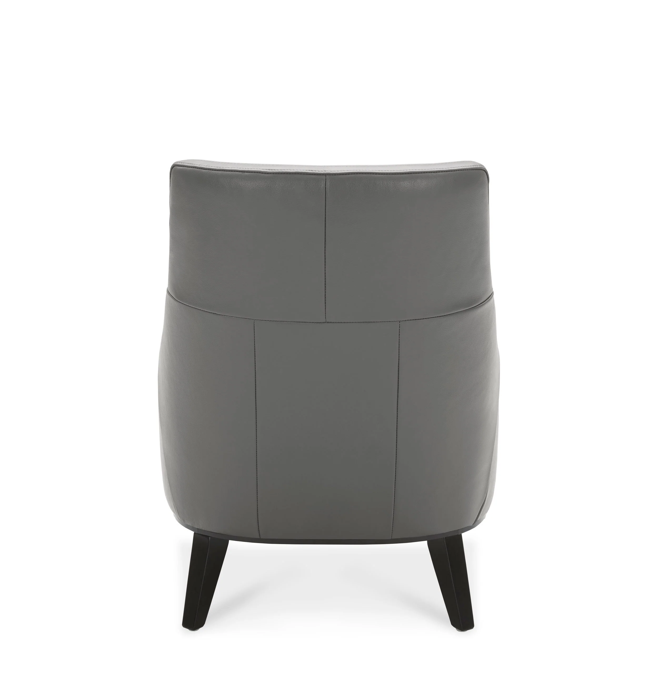 Marquise Leather Slipper Chair - Light Grey - Image 5