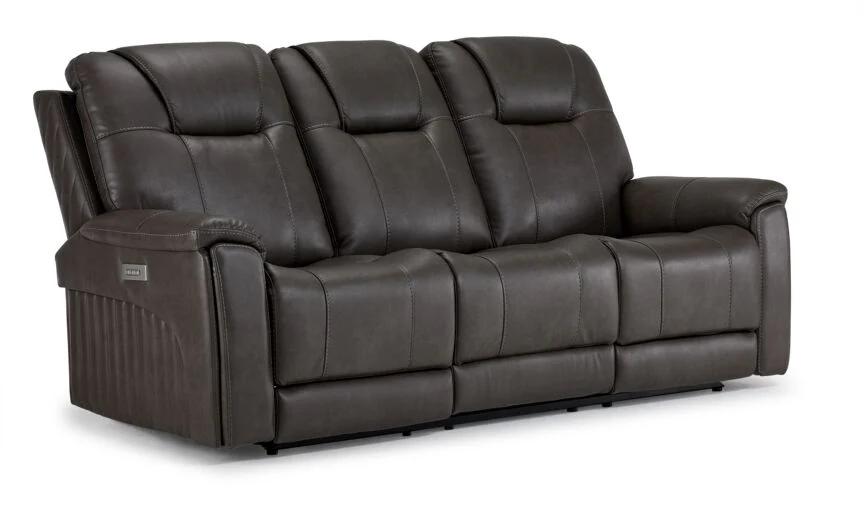 Matrix Triple Power Reclining Sofa and Loveseat Set - Smoke - Image 2