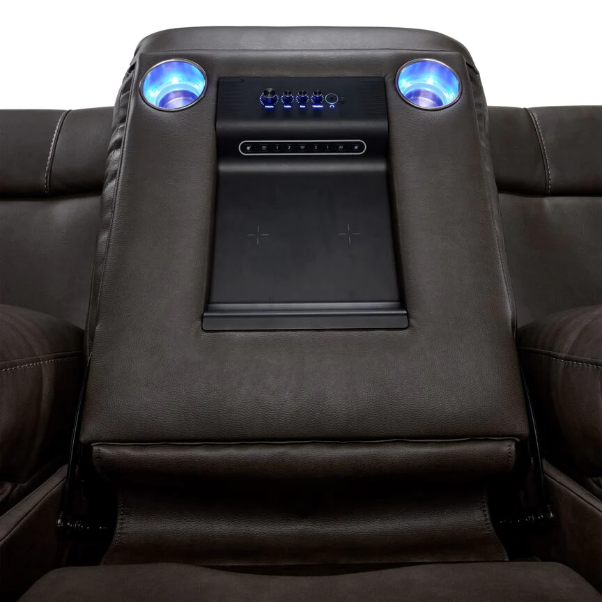 Matrix Triple Power Reclining Sofa, Loveseat and Chair Set - Smoke - Image 6
