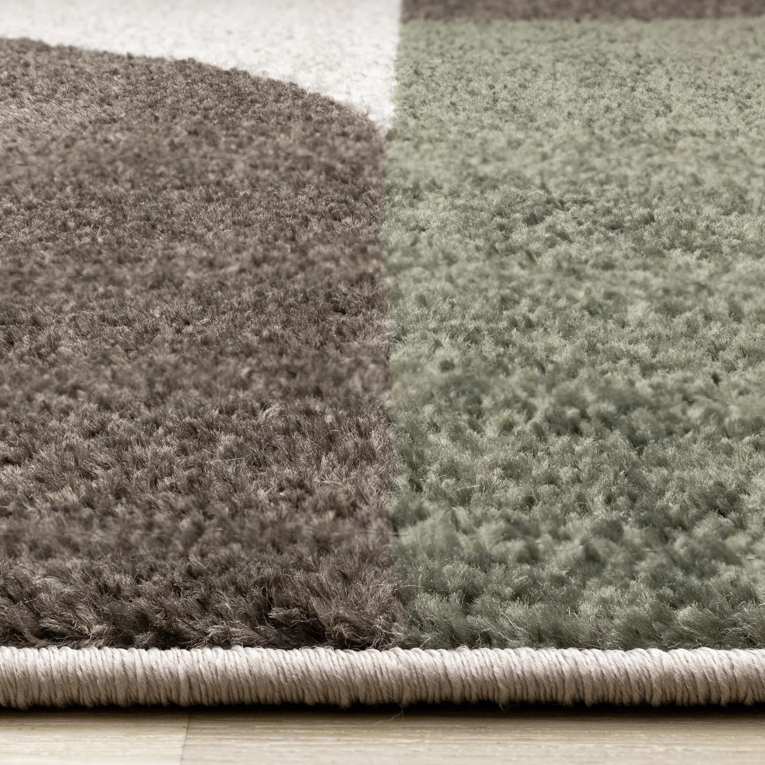 Maui Contemporary Geometric Area Rug - 8' X 11' - Cream/Green - Image 5