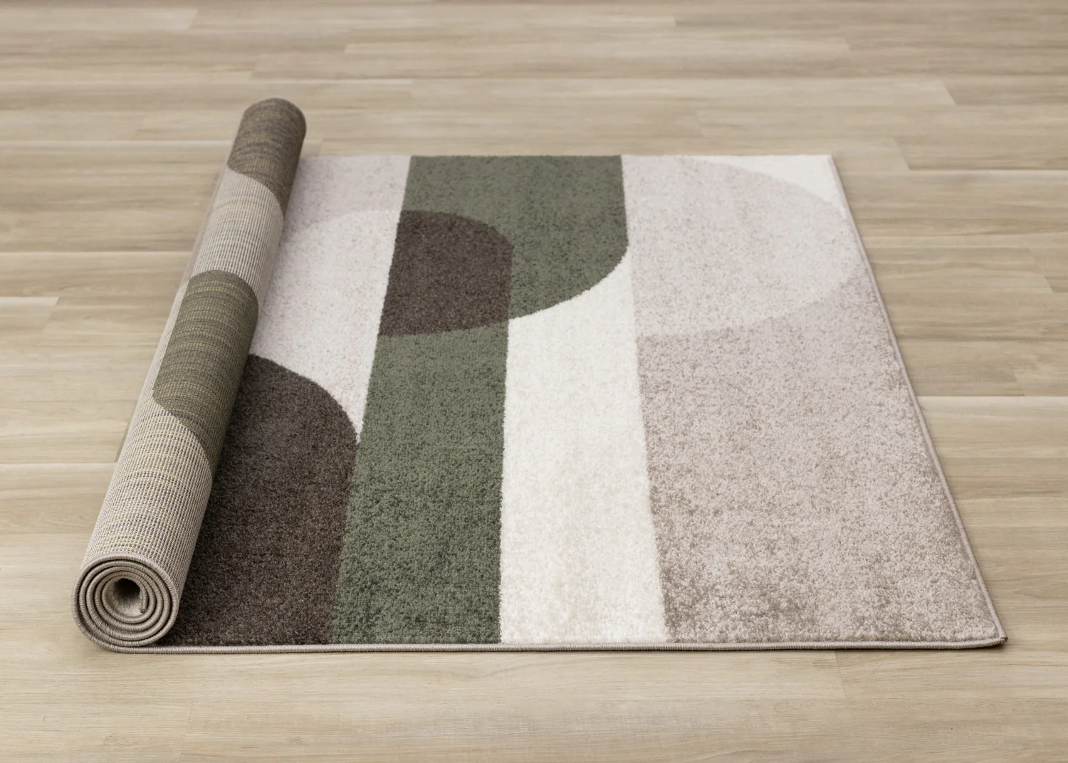 Maui Contemporary Geometric Area Rug - 8' X 11' - Cream/Green - Image 8