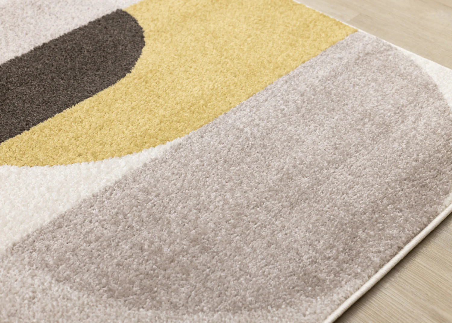 Maui Contemporary Geometric Area Rug - 5' X 8' - Cream/Yellow - Image 4