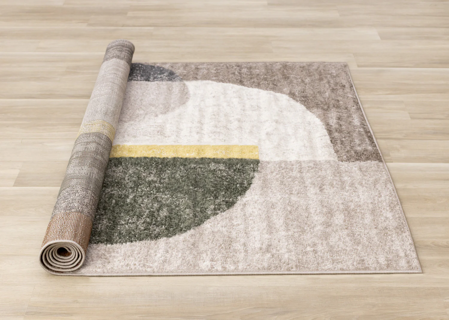Maui Modern Geometric Area Rug - 5' X 8' - Grey/Green/Yellow - Image 8