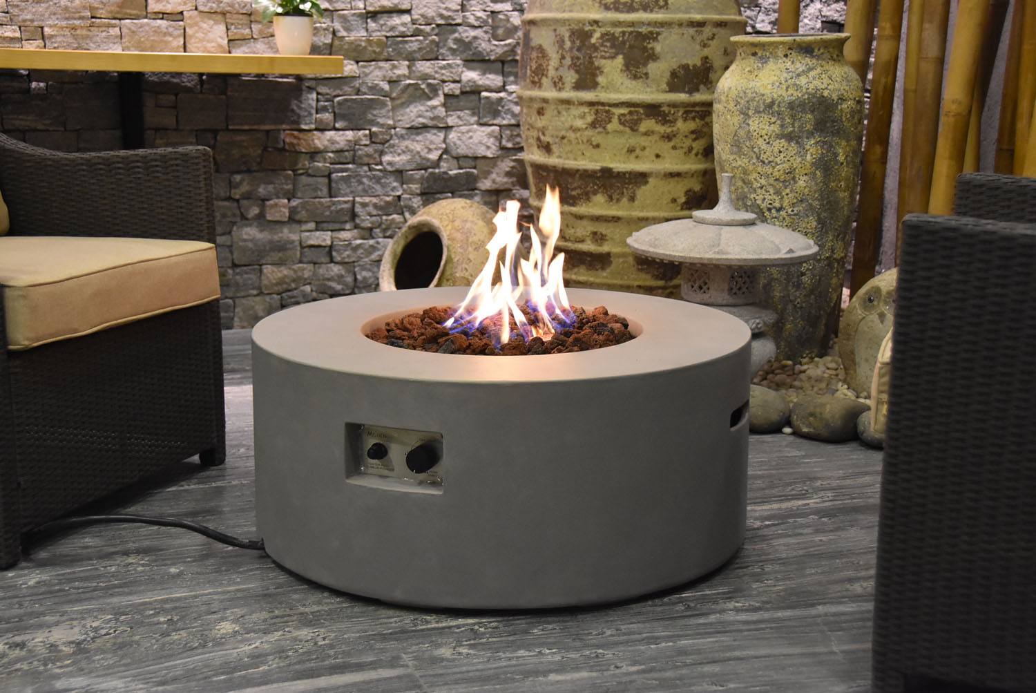 Mauna Loa Concrete Lava Fire Table (Modena) - Natural Gas - Image 6