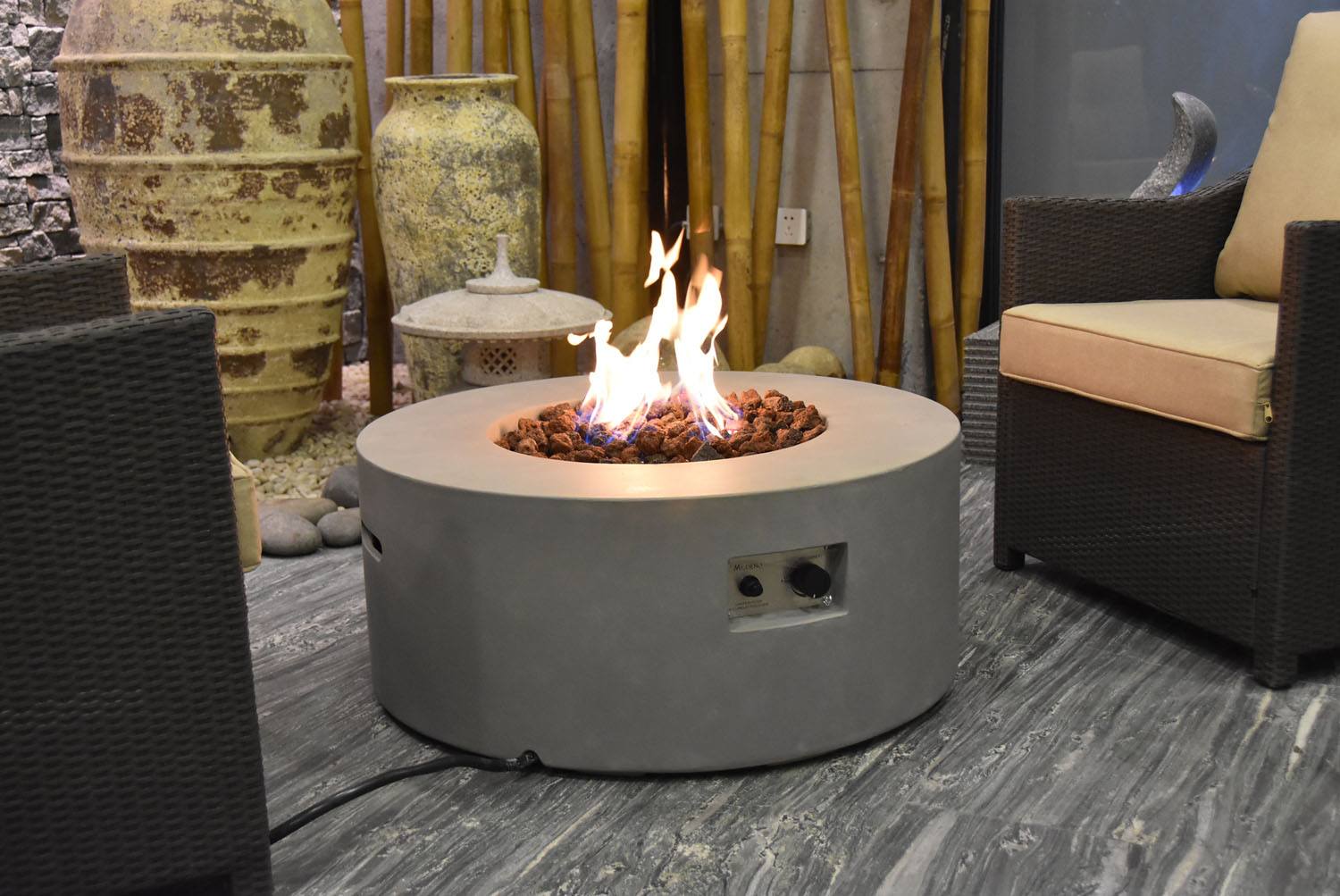 Mauna Loa Concrete Lava Fire Table (Modena) - Natural Gas - Image 8
