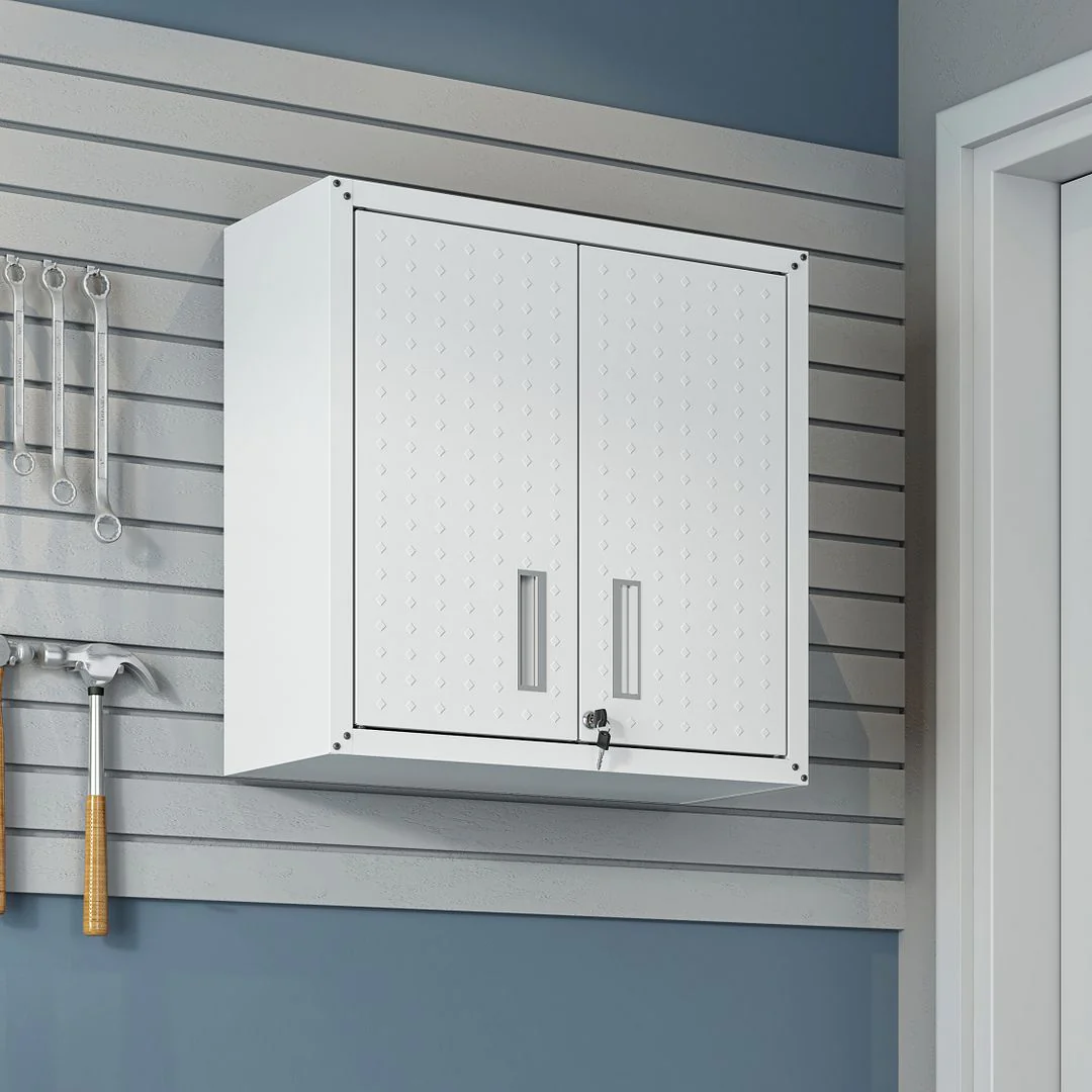 Maximus Floating Garage Cabinet - White - Image 2