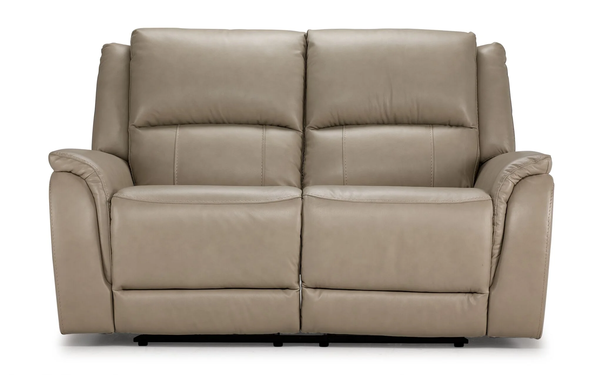 Maxton Leather Power Reclining Loveseat - Taupe - Image 4