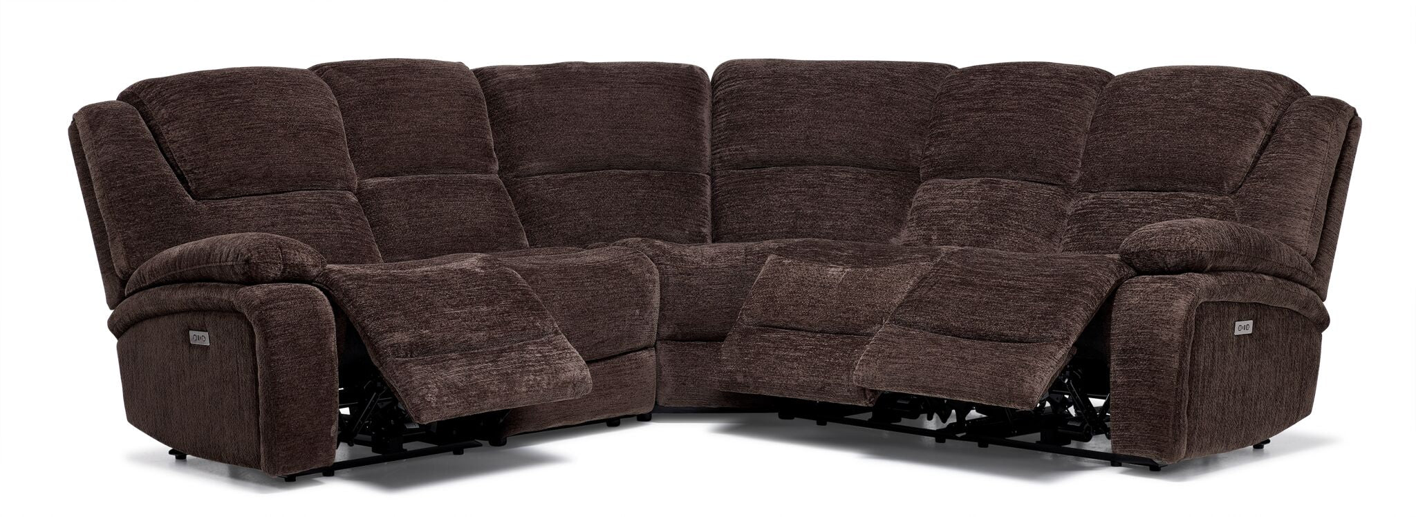 Maxwell 5-Piece Power Reclining Sectional - Brown - Image 3
