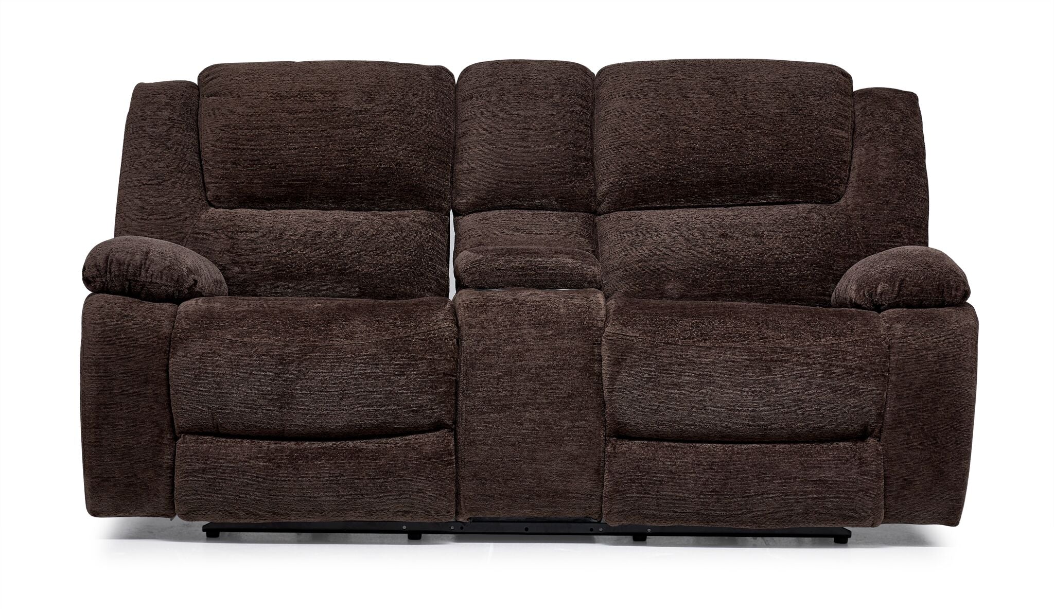 Maxwell Power Reclining Loveseat with Console - Brown - Image 2