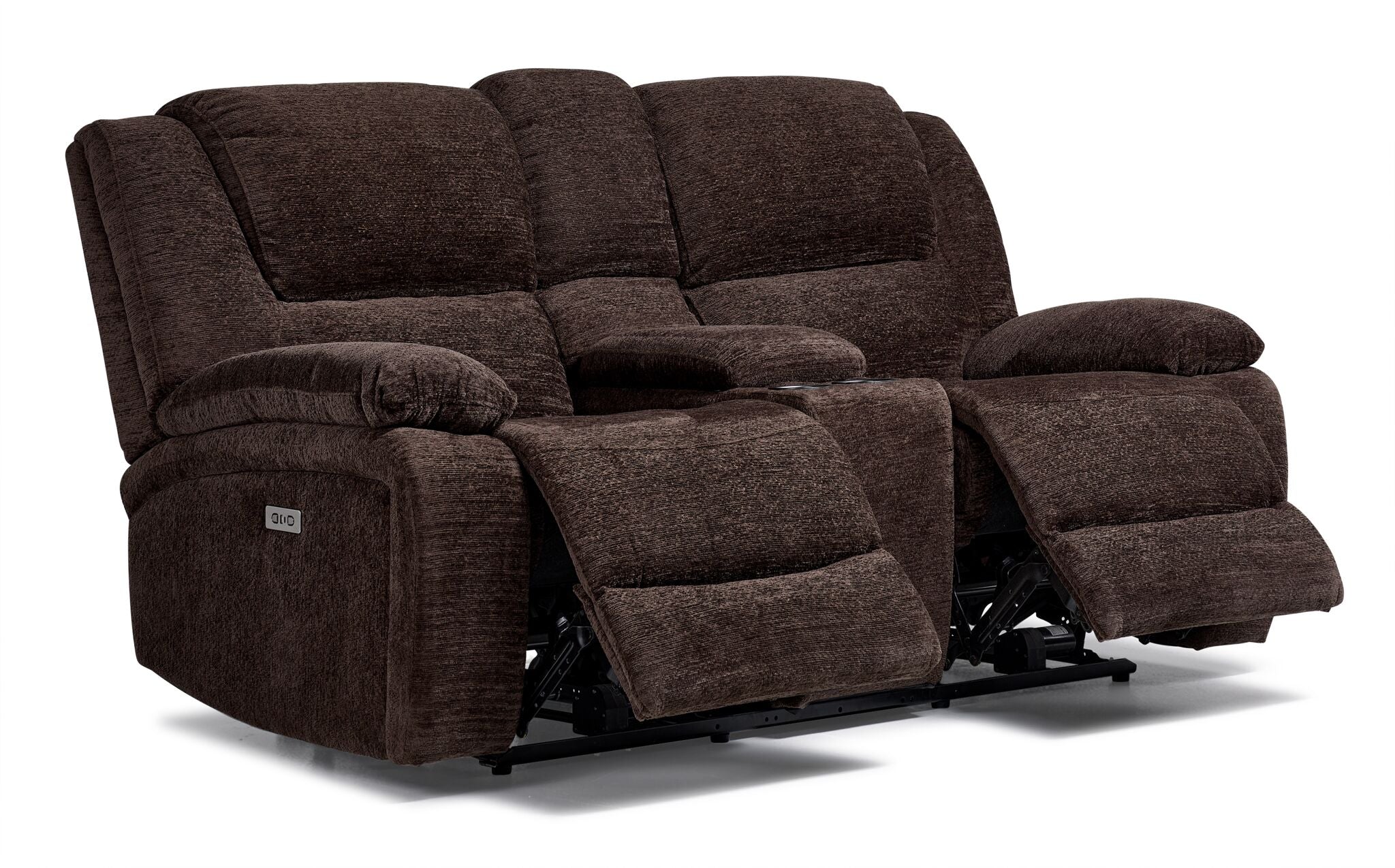 Maxwell Power Reclining Loveseat with Console - Brown - Image 3