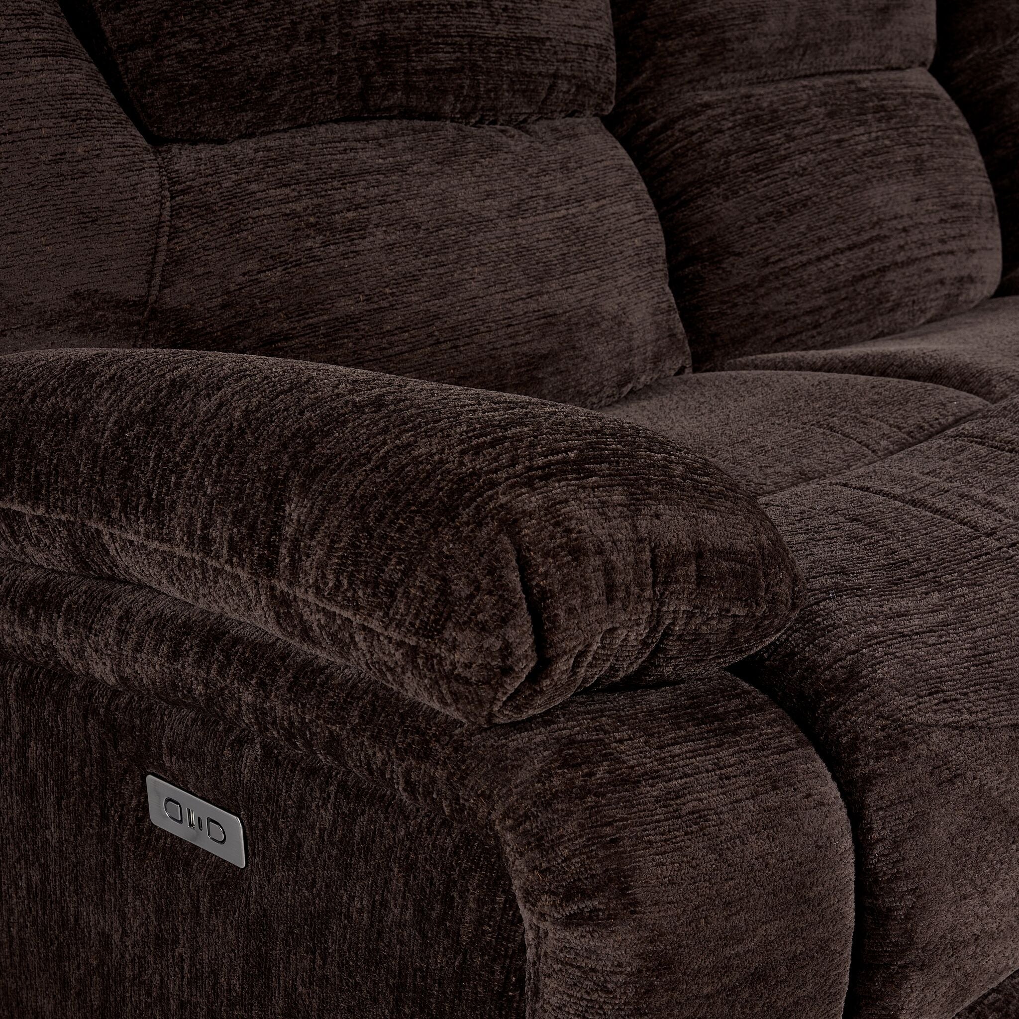 Maxwell Power Reclining Sofa - Brown - Image 5