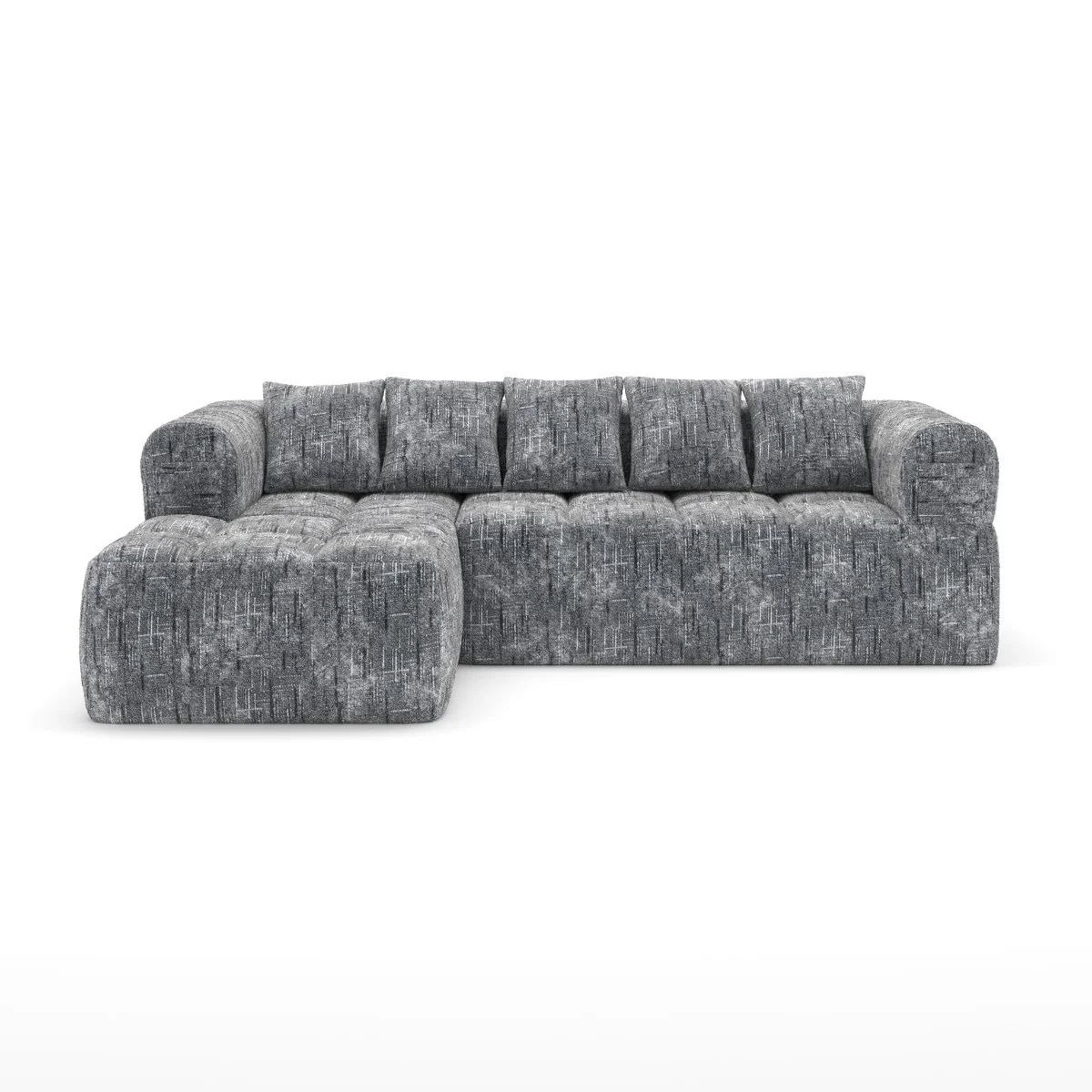 Maya All Foam Sectional - Grey - Image 4