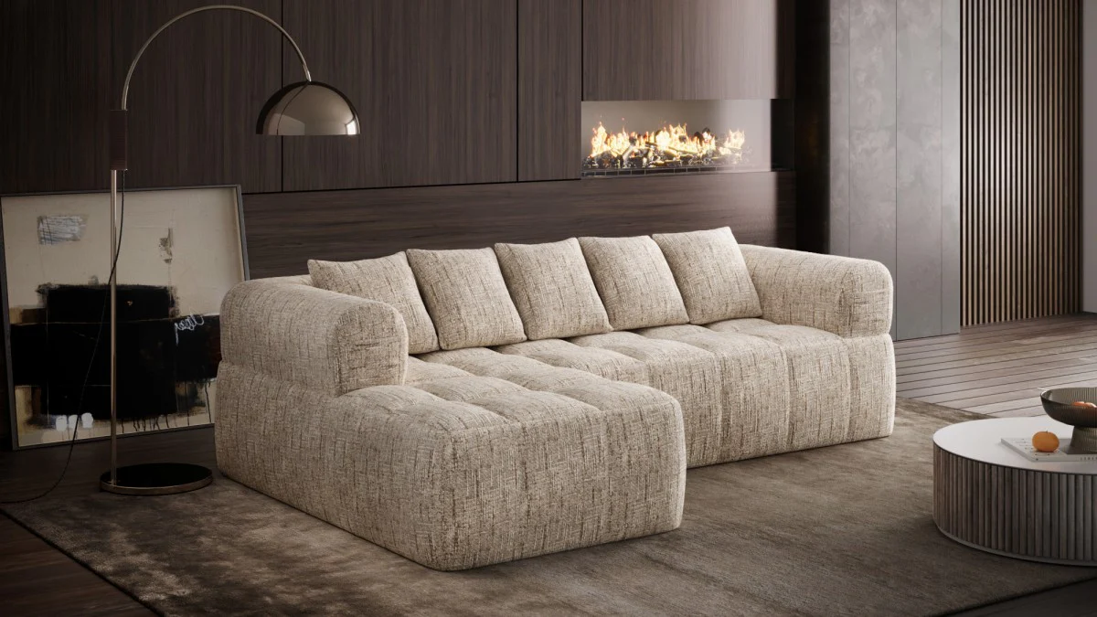 Maya All Foam Sectional - Taupe - Image 2