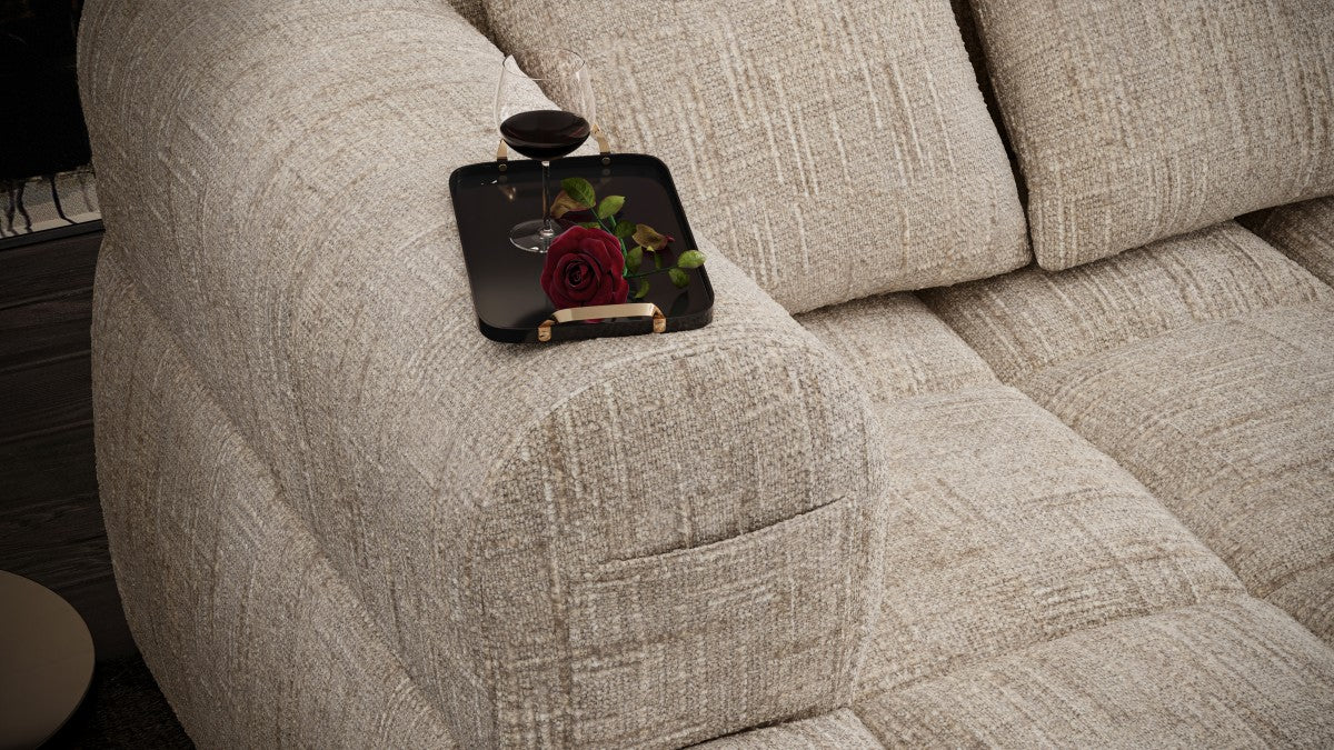 Maya All Foam Sectional - Taupe - Image 3