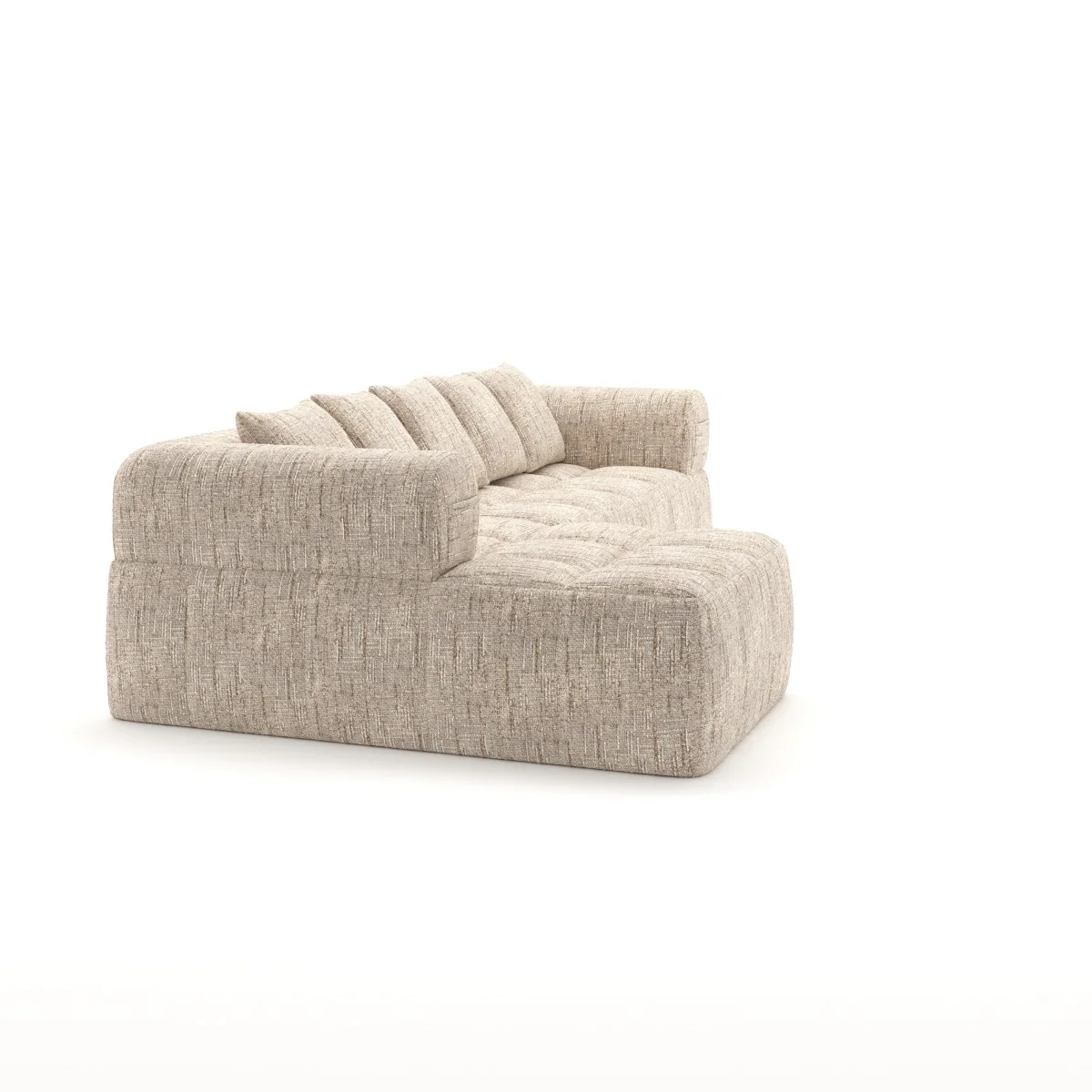 Maya All Foam Sectional - Taupe - Image 5