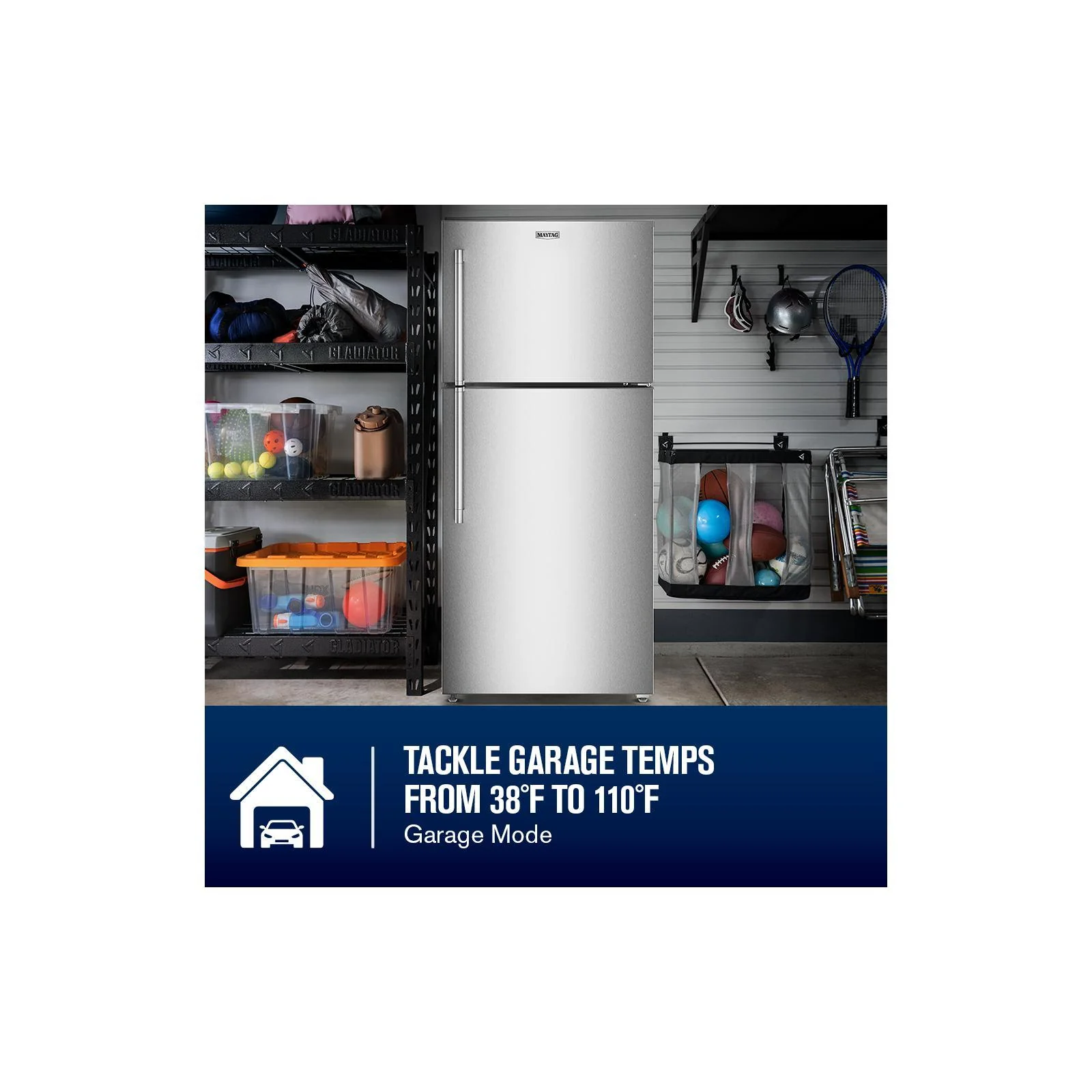 Maytag 30" 19.3 Cu. Ft. Fingerprint Resistant Stainless Steel Top-Freezer Refrigerator - MRTX5119SZ - Image 10